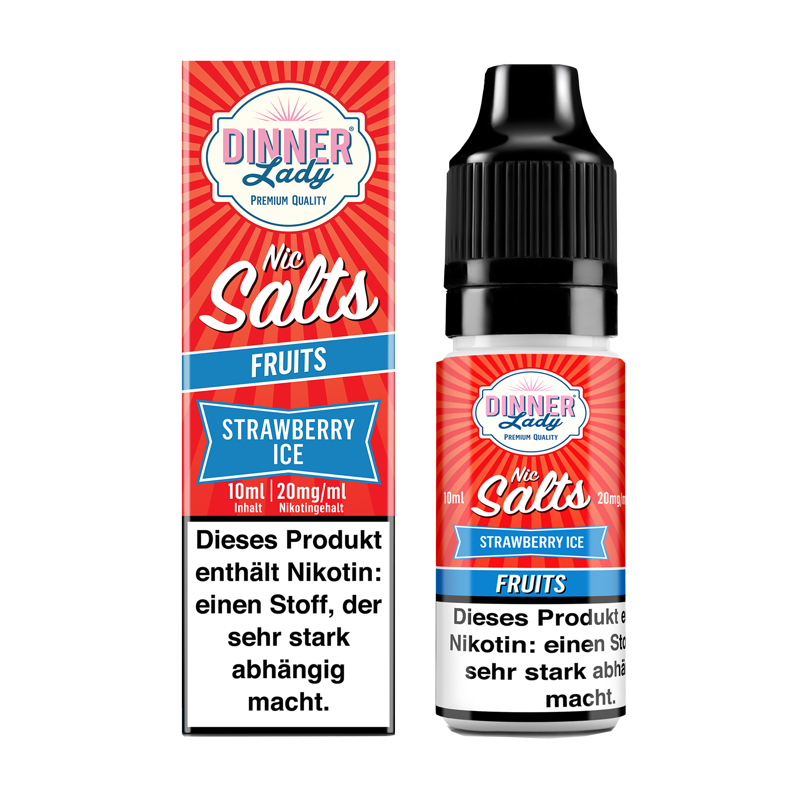 Dinner Lady - E-Liquid - Nikotinsalz - Strawberry Ice - 10 ml - 20 mg 1