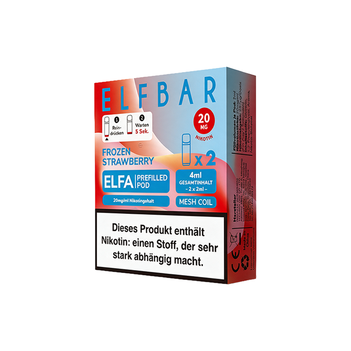 Elf Bar - ELFA - Prefilled Pod - Frozen Strawberry1