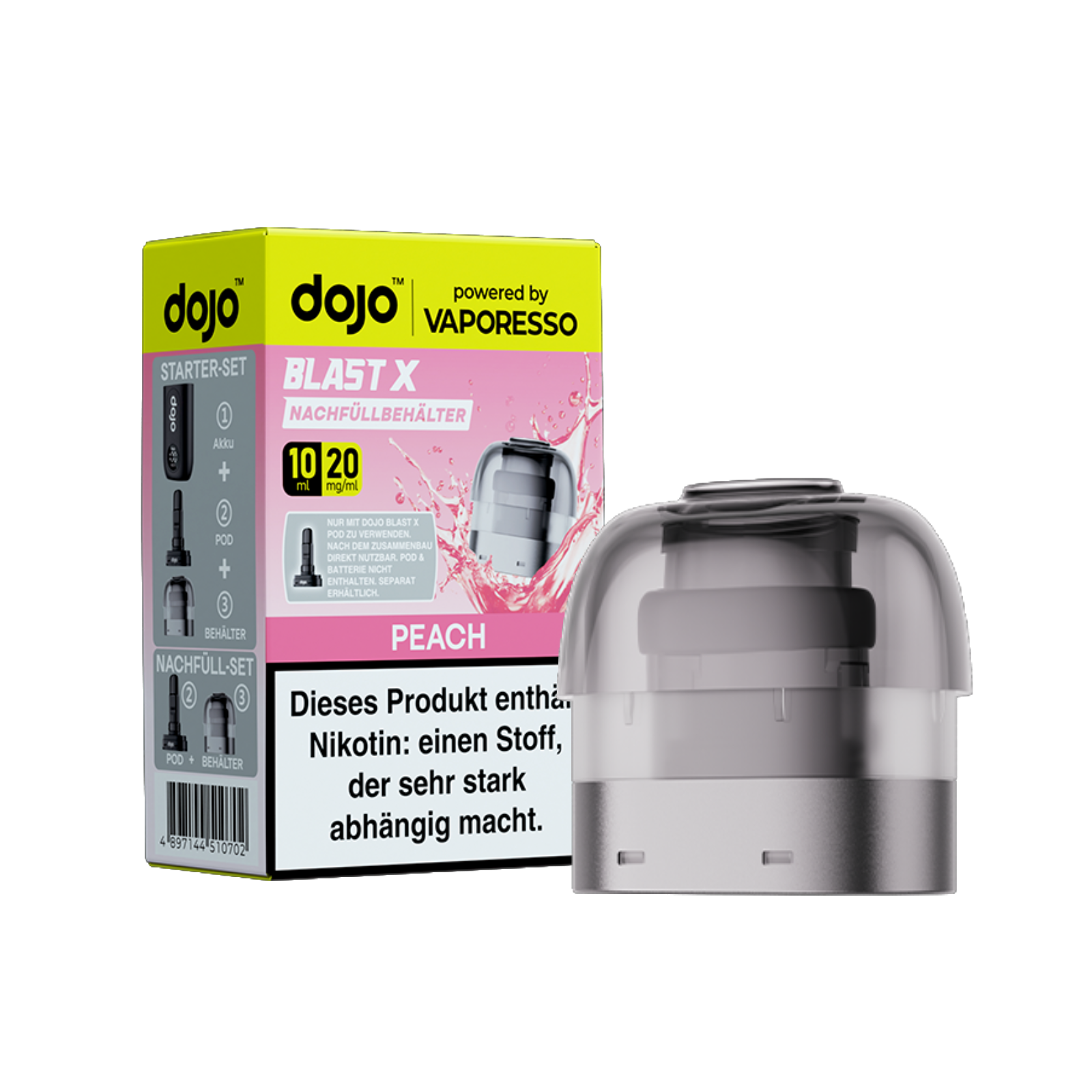 Vaporesso - Dojo Blast X - Pod 10ml - Juicy Peach - 20mg1