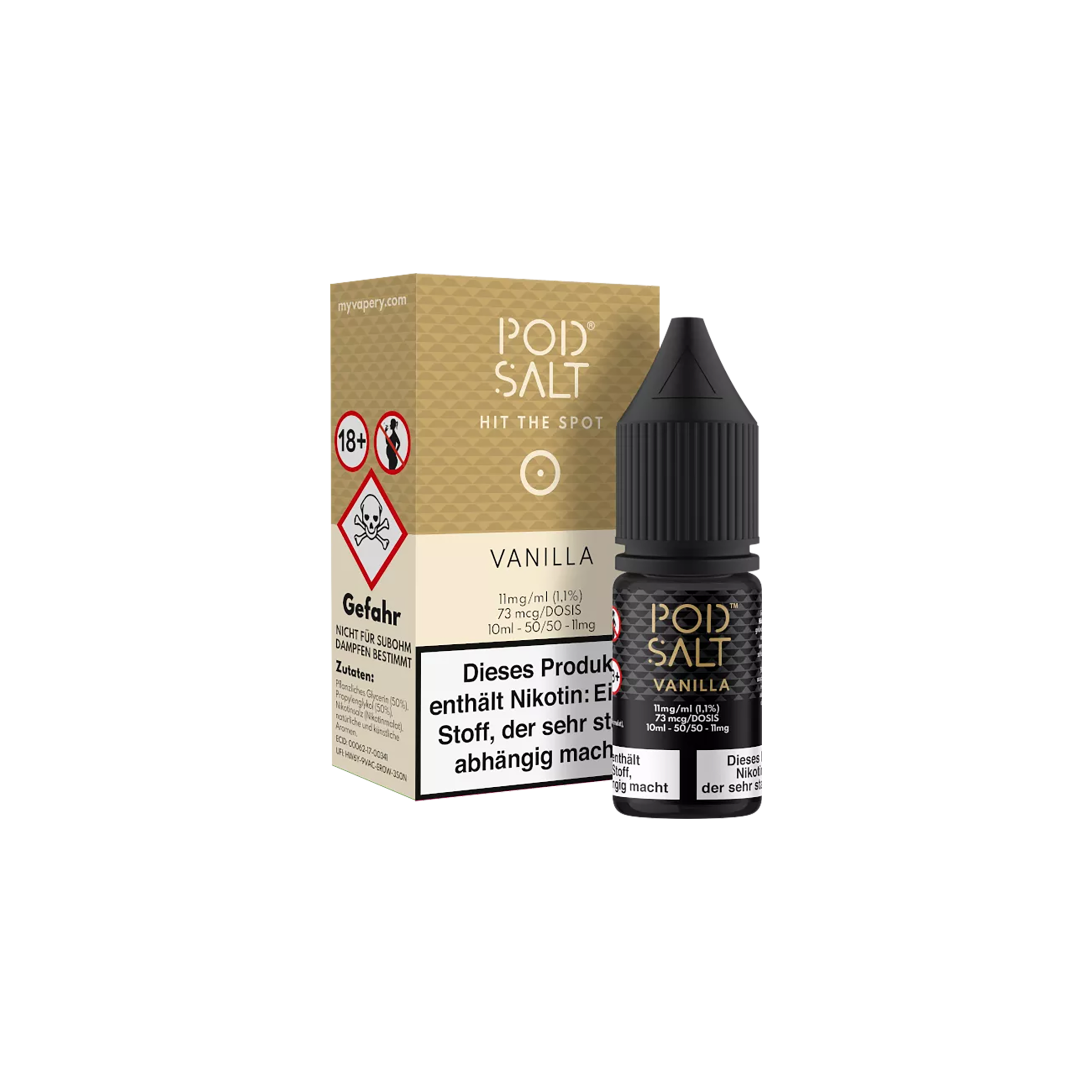 Pod Salt - E-Liquid - NicSalt - Vanilla - 10 ml - 11 mg