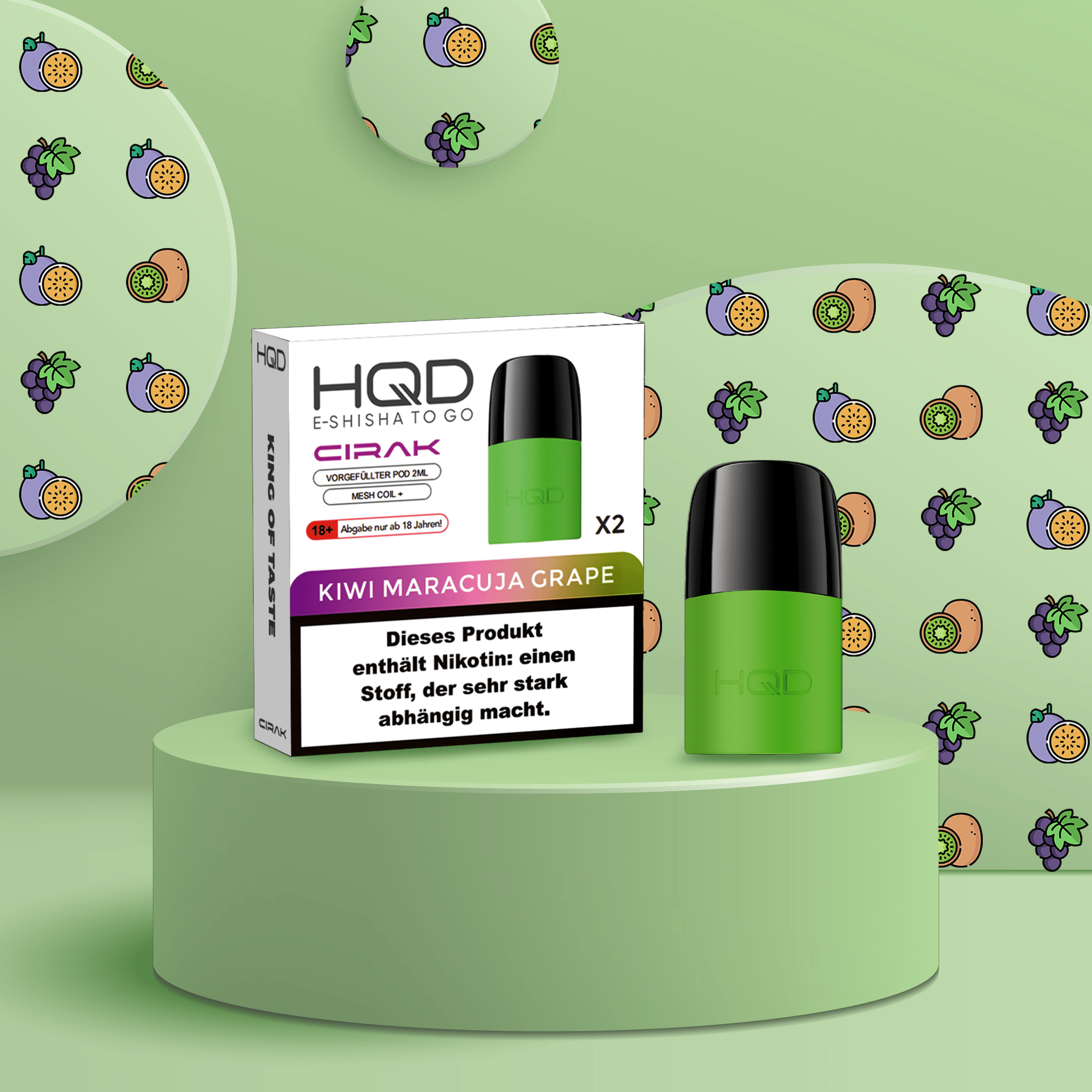 HQD - Cirak - Prefilled Pod - Kiwi Maracuja Grape | E-Liquid g&uuml;nstig kaufen1