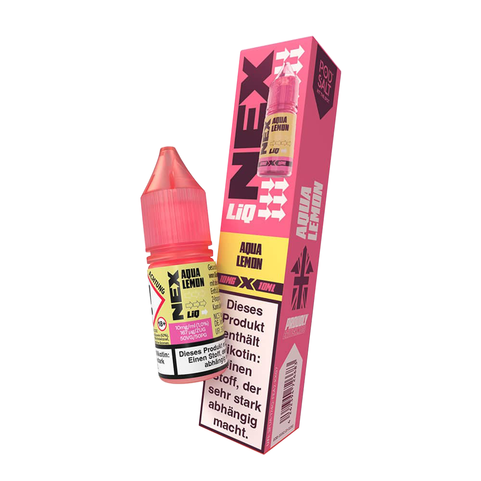 NexLiq - Pod Salt- NicSalt - 10 ml 10 mg Aqua Lemon 2
