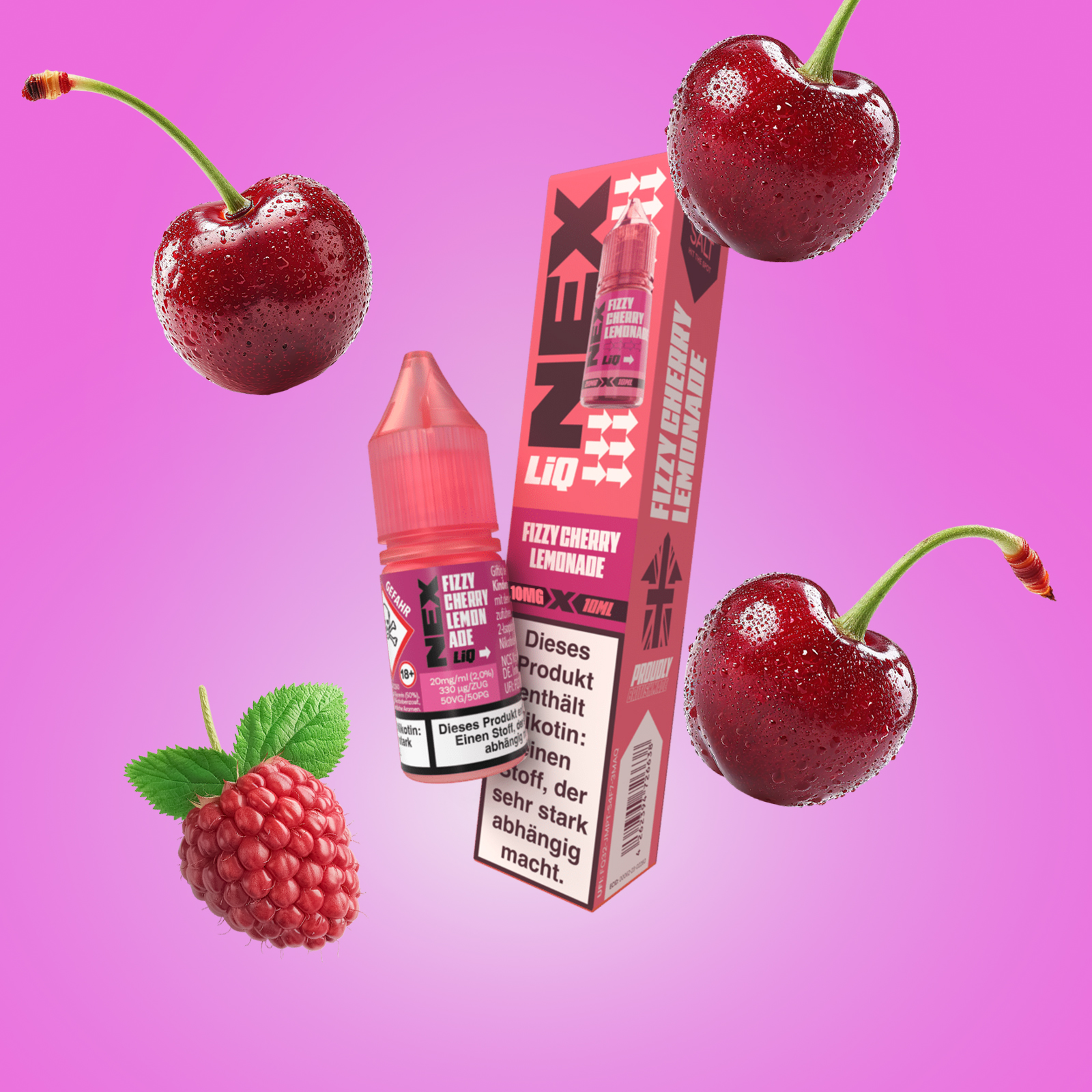 NexLiq - Pod Salt- NicSalt - 10 ml 10 mg Fizzy Cherry Lemonade 2
