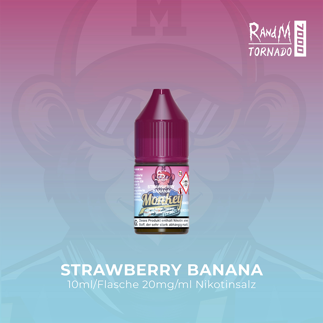RandM Tornado 7000 Strawberry Banana E-Liquid Nicotine Salt 20 mg