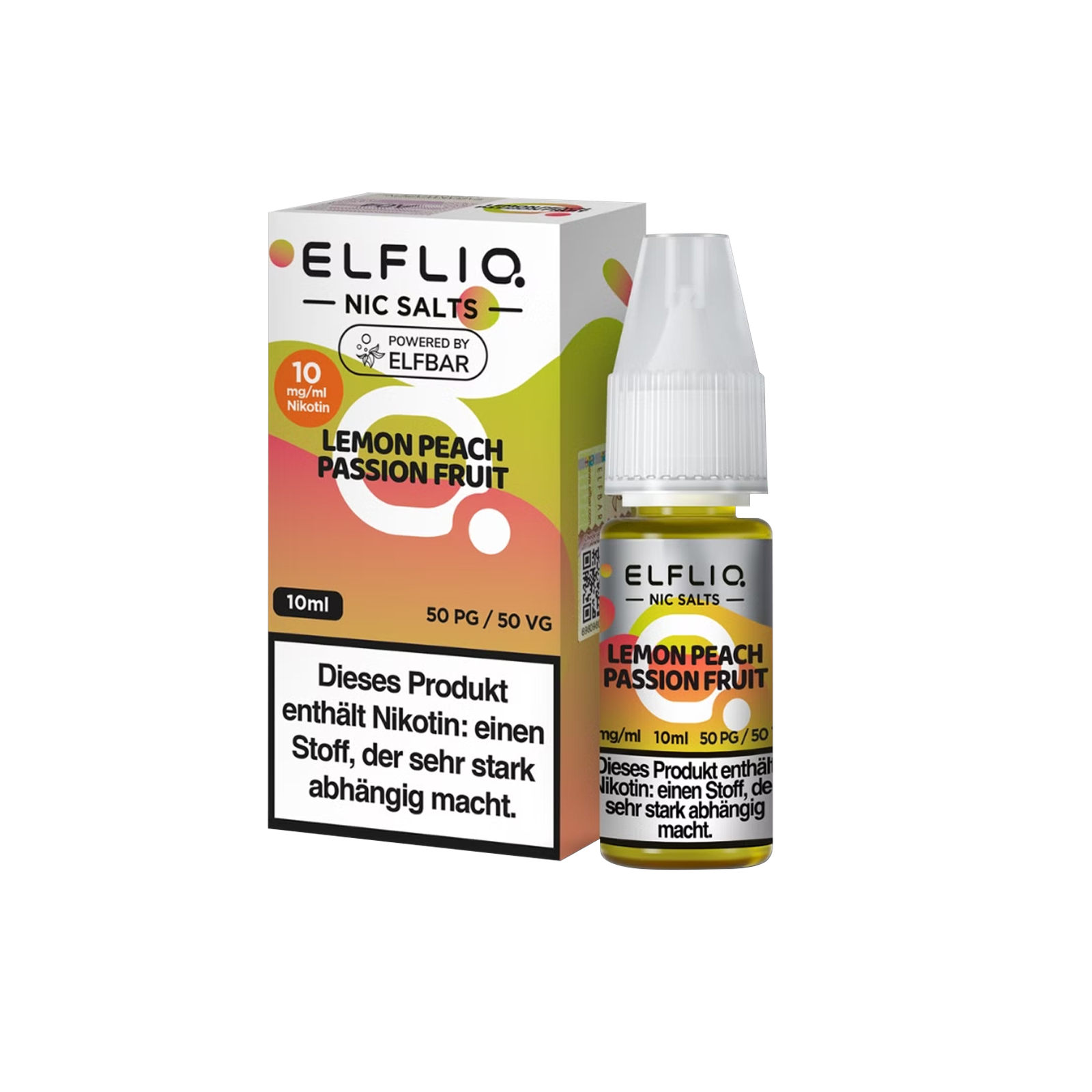 Elf Bar - ElfliQ - E-Liquid - Nikotinsalz - Lemon Peach Passion Fruit - 10 mg 1