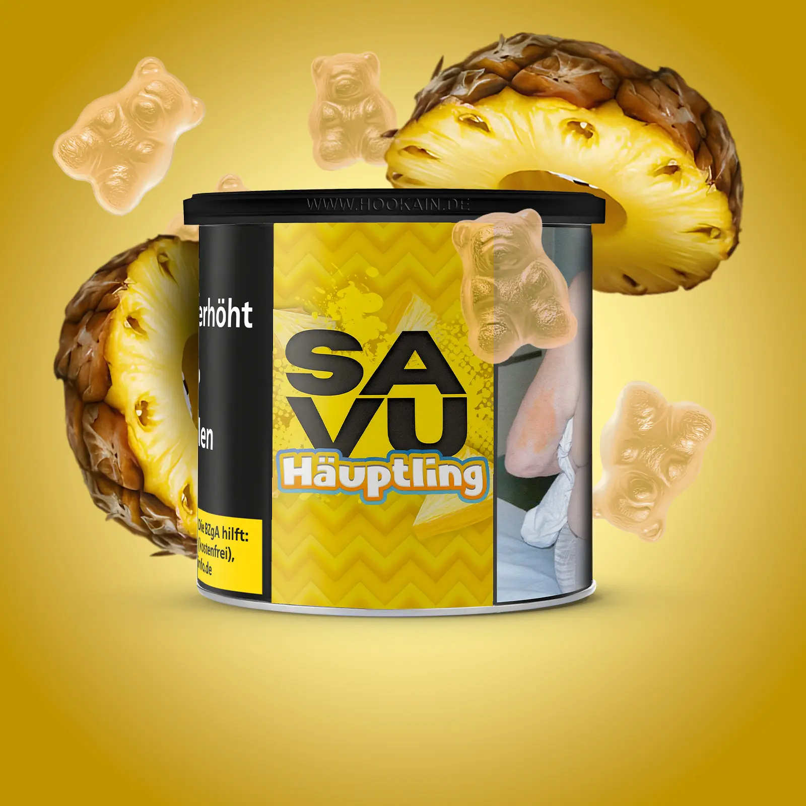 Savu Häuptling 200 g Shisha Tabak – Ananas & Süßigkeiten 1