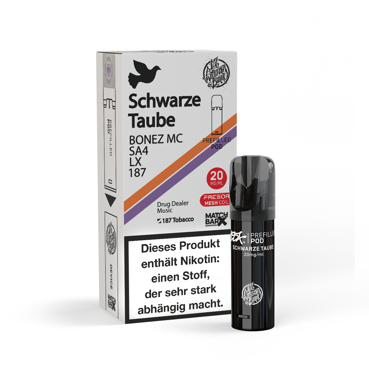 187 Pod Schwarze Taube - Neuer Prefilled Pod | Online kaufen 2
