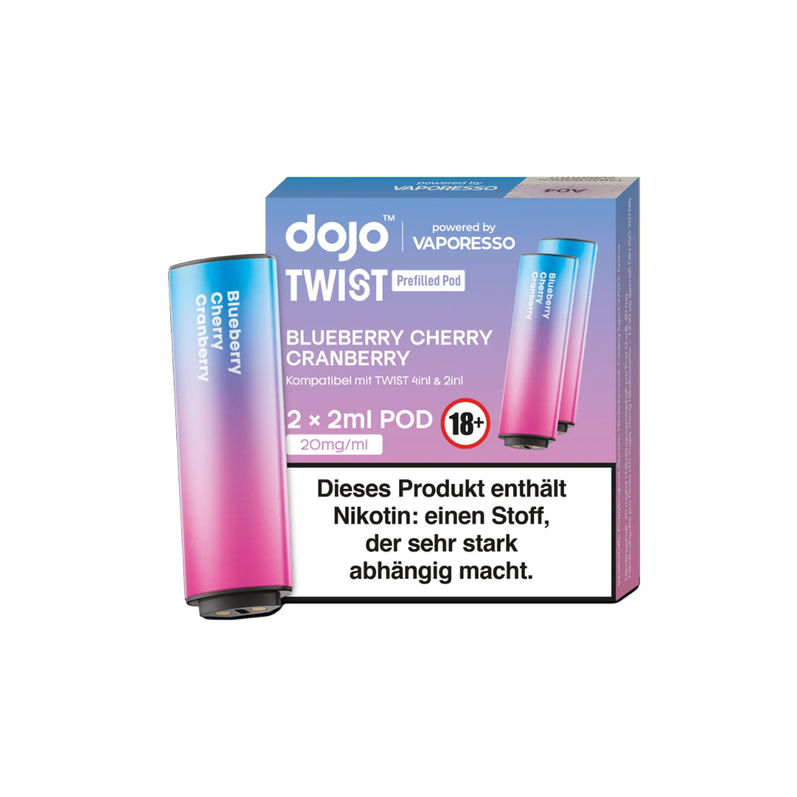 Vaporesso - Dojo Twist - Pod - Blueberry Cherry Cranberry 1