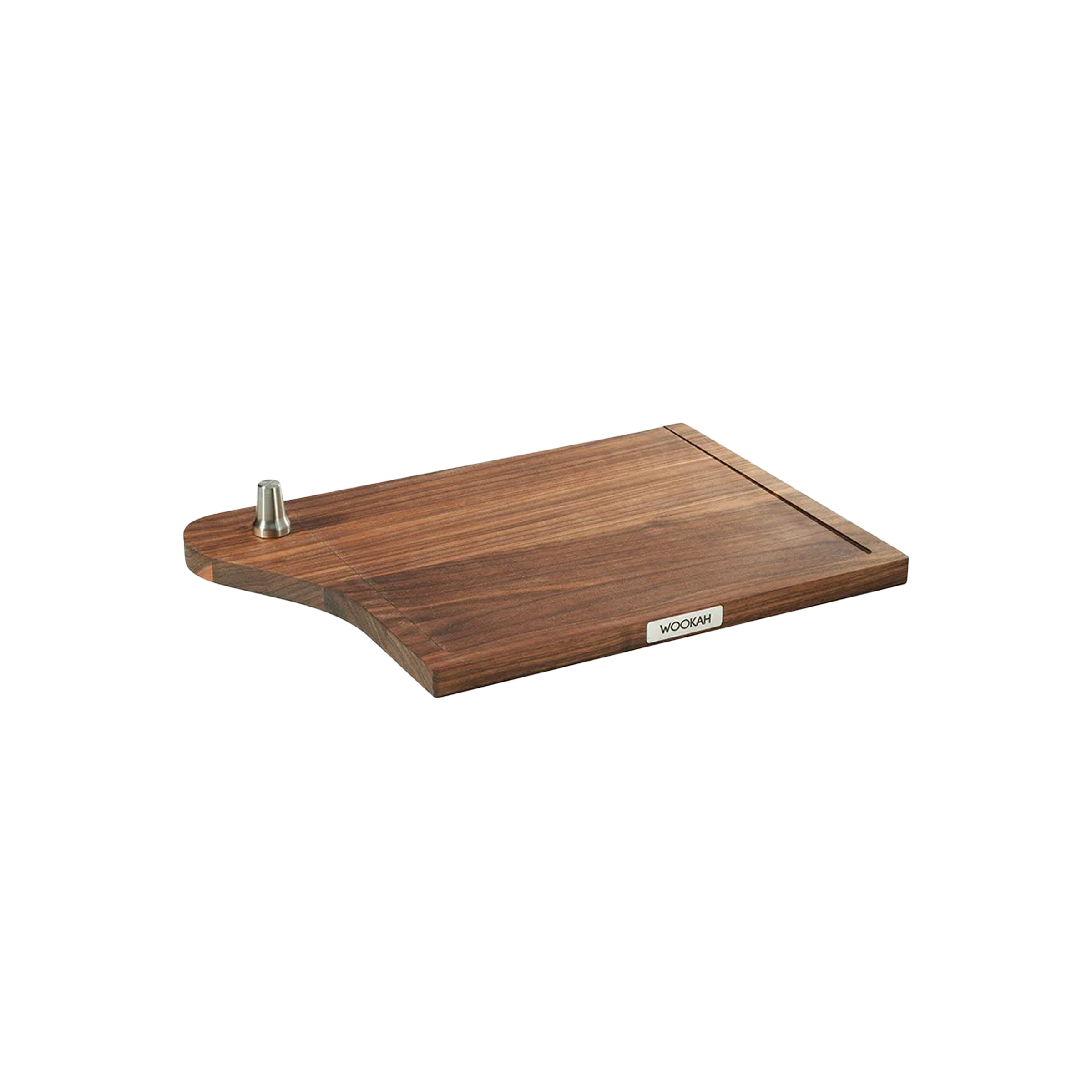 WOOKAH Walnut Board – Edles Schneidebrett aus Walnussholz mit Magnet-Halter