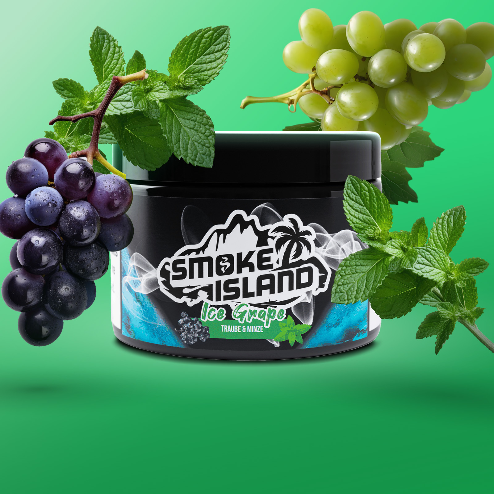 Smoke Island - nicotine free - Ice Grape - 200 g 
