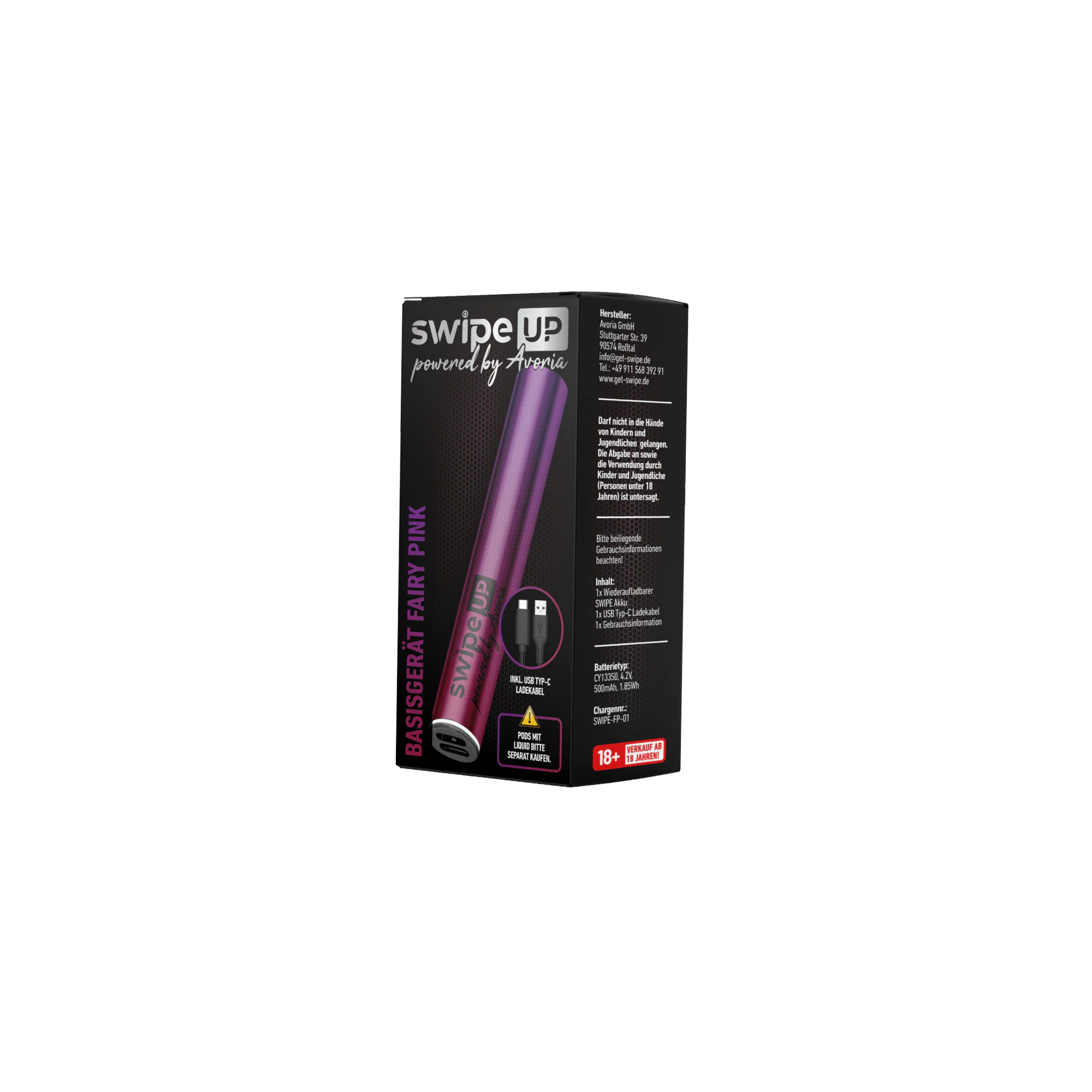 Swipe Up Prefilled Pod System Basisgerät Fairy Pink von Avoria kaufen 2