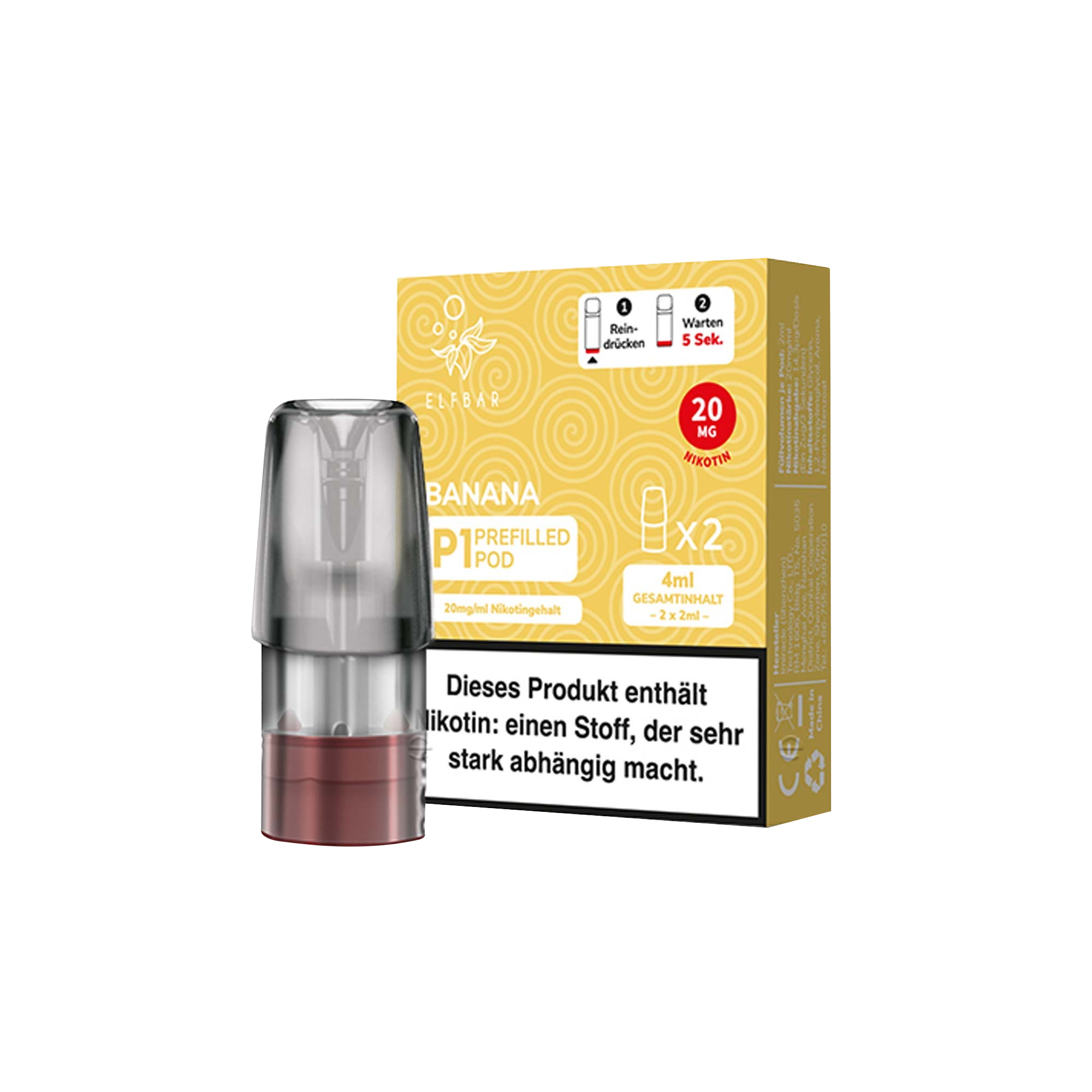 Elf Bar Mate500 P1 Banana Prefilled Pod | Online bestellen 2