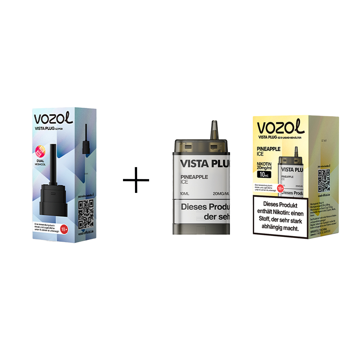 Vozol - Vista Plug Set - EZ Pod - Pineapple Ice + Empty Pod