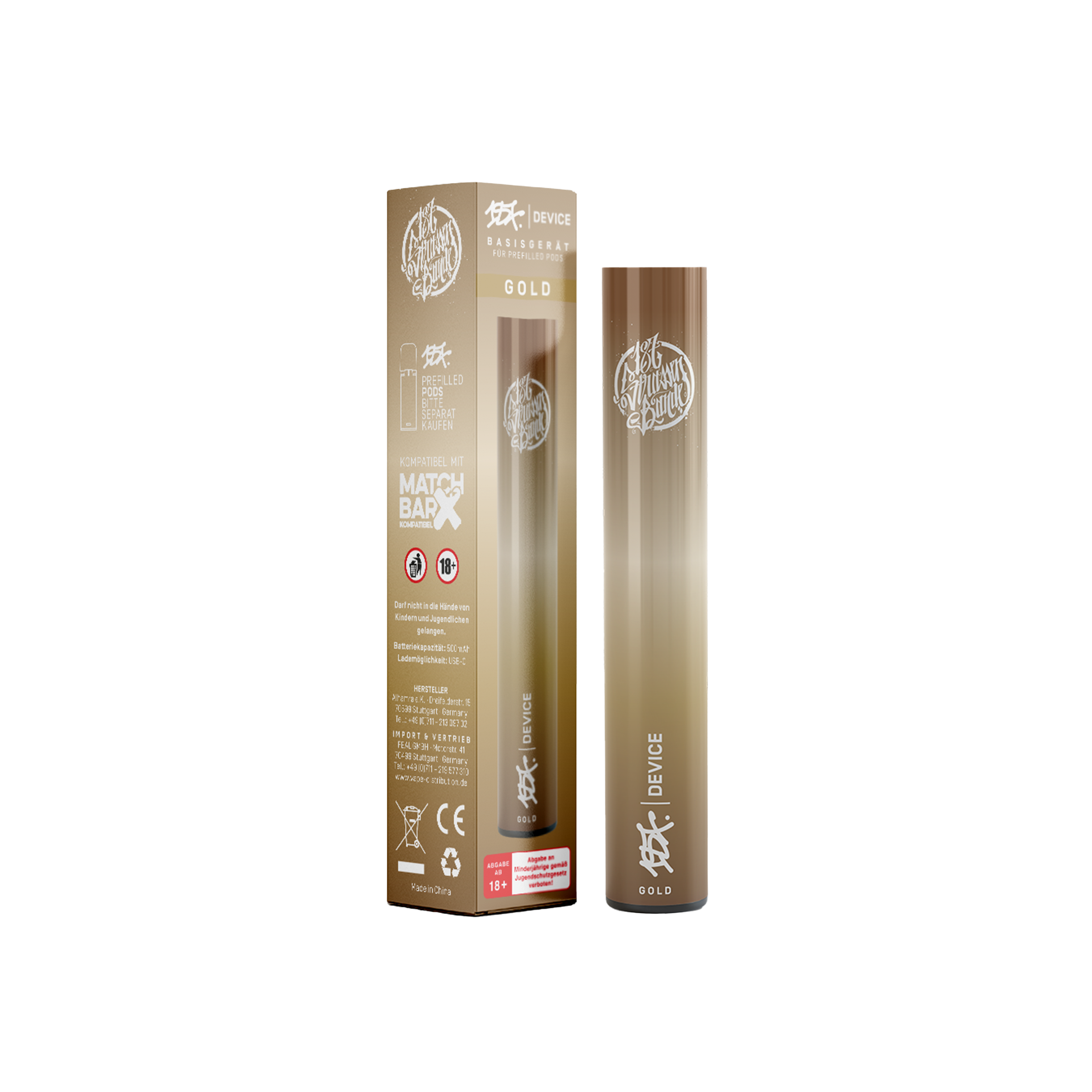 187 Device Gold Basisgerät für Prefilled Pod | Online kaufen 2