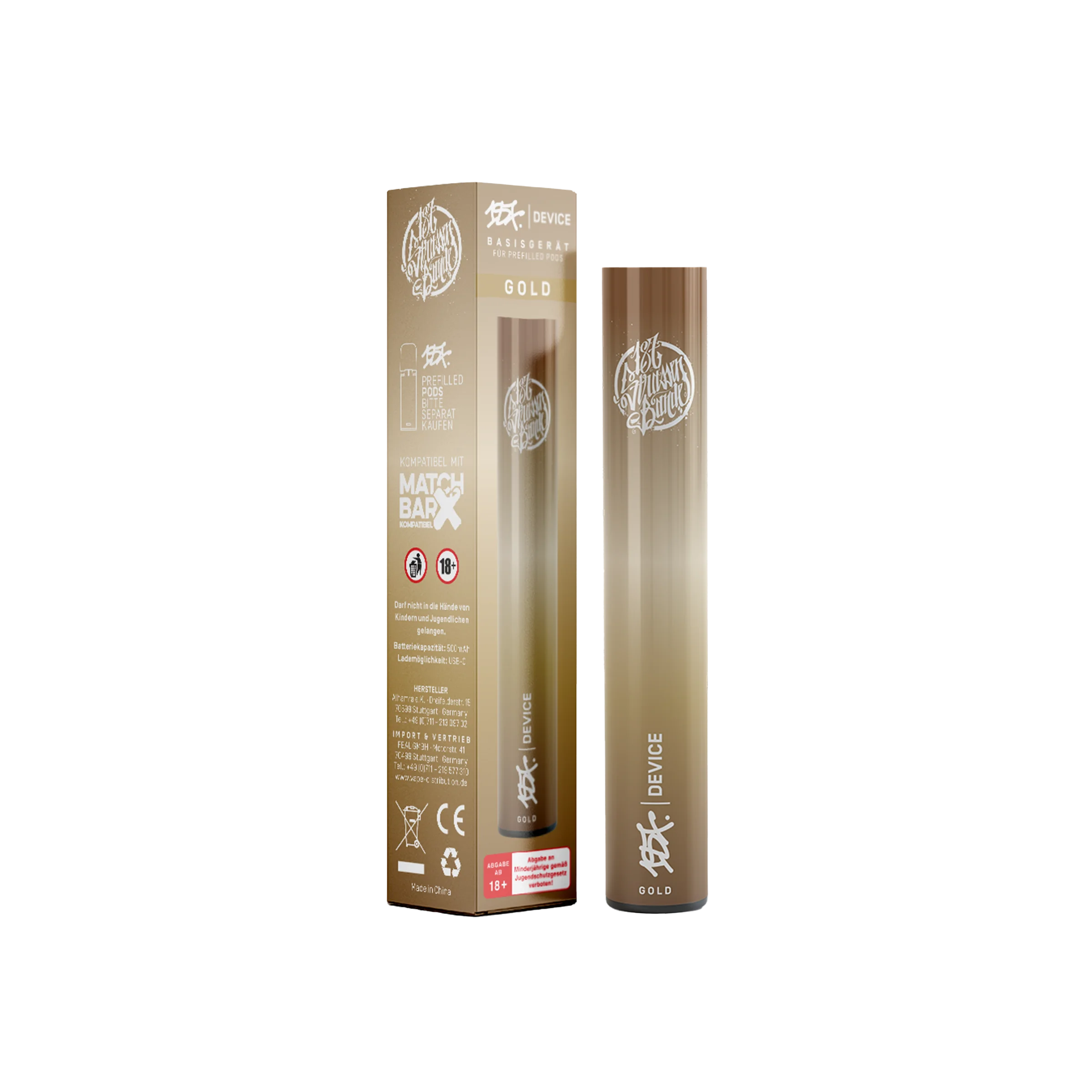 187 Device Gold Basisgerät für Prefilled Pod | Online kaufen 2