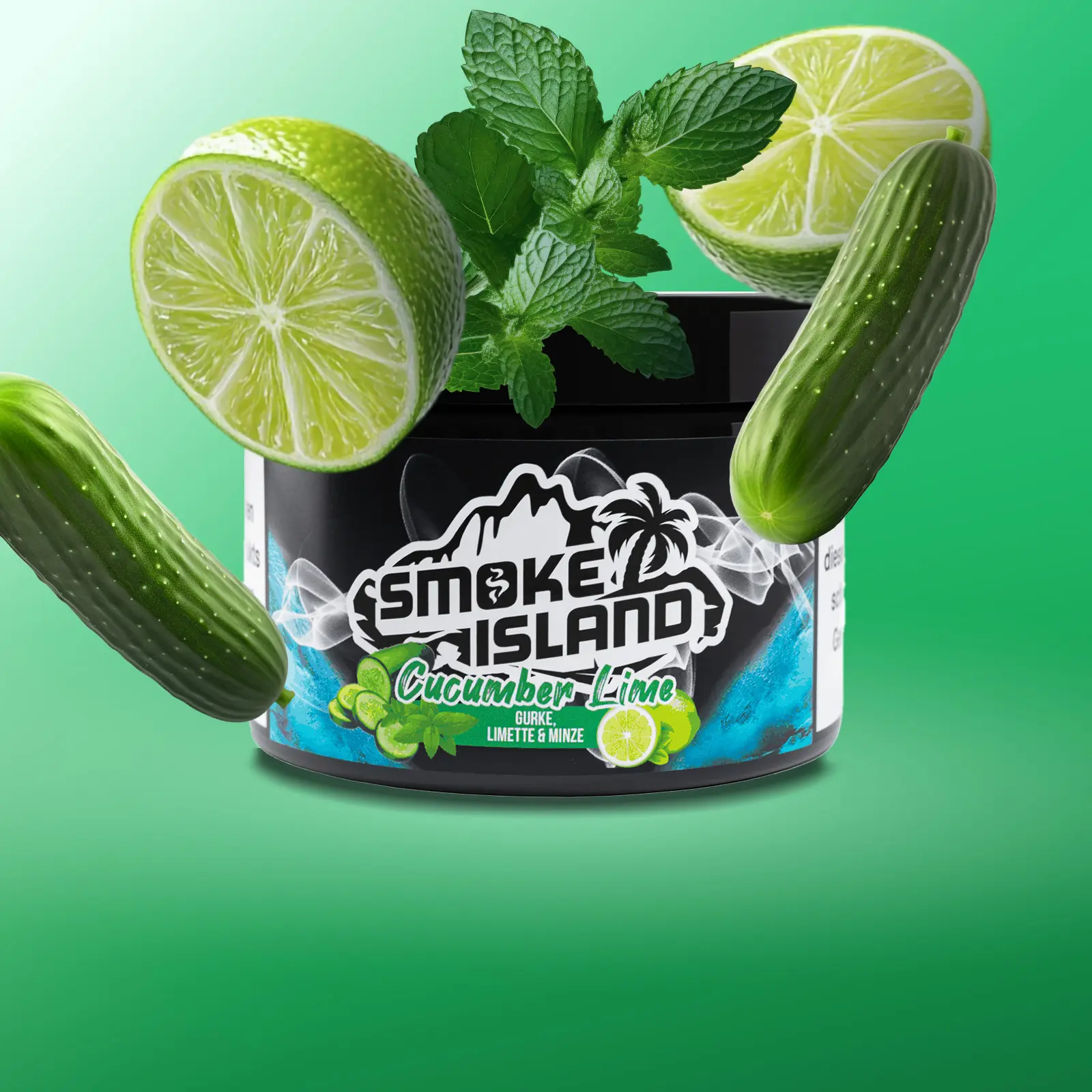 Smoke Island - nikotinfrei - Cucumber Lime - 200 g  1