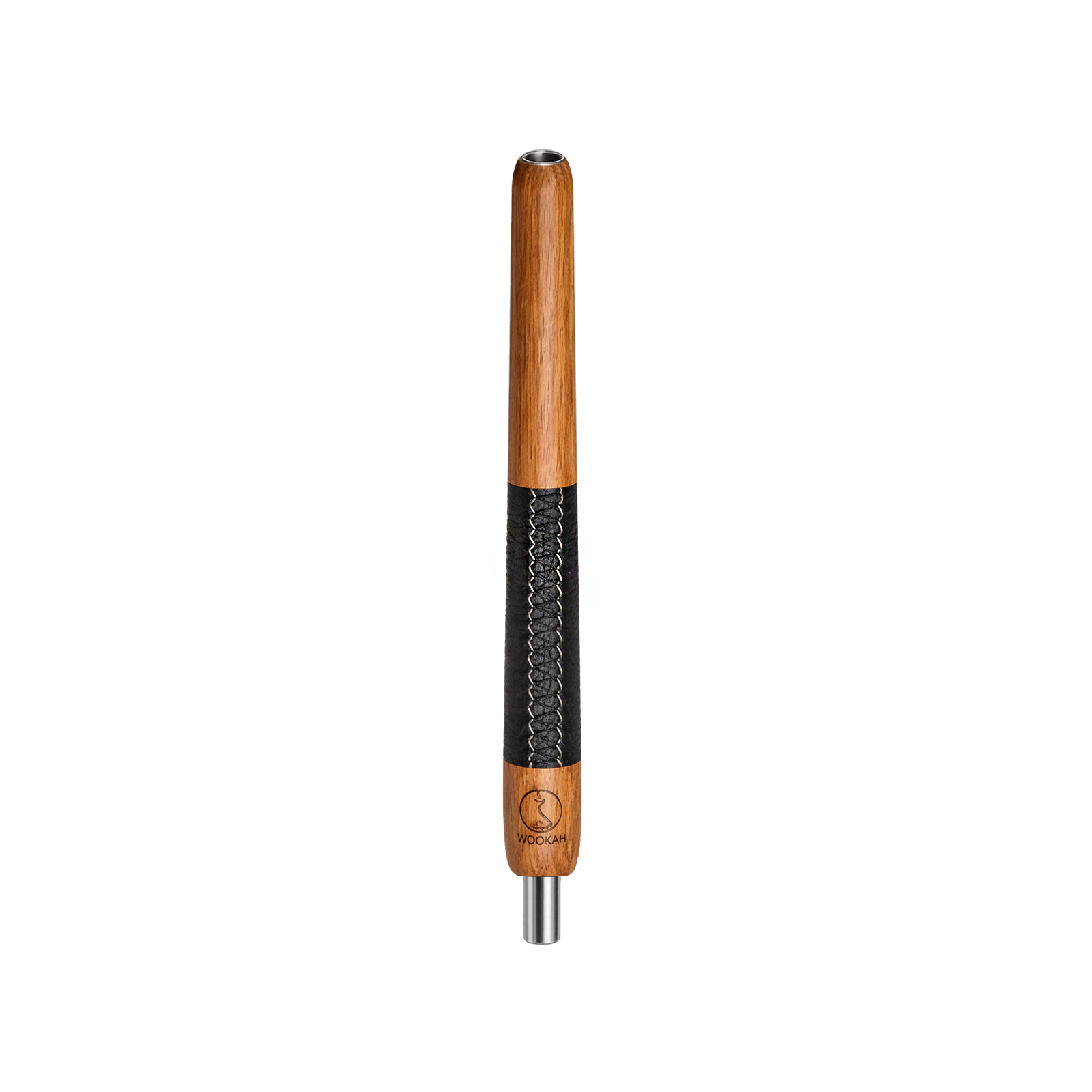 Wookah - Holzmundstueck - Oak - Schwarz - Leder 1