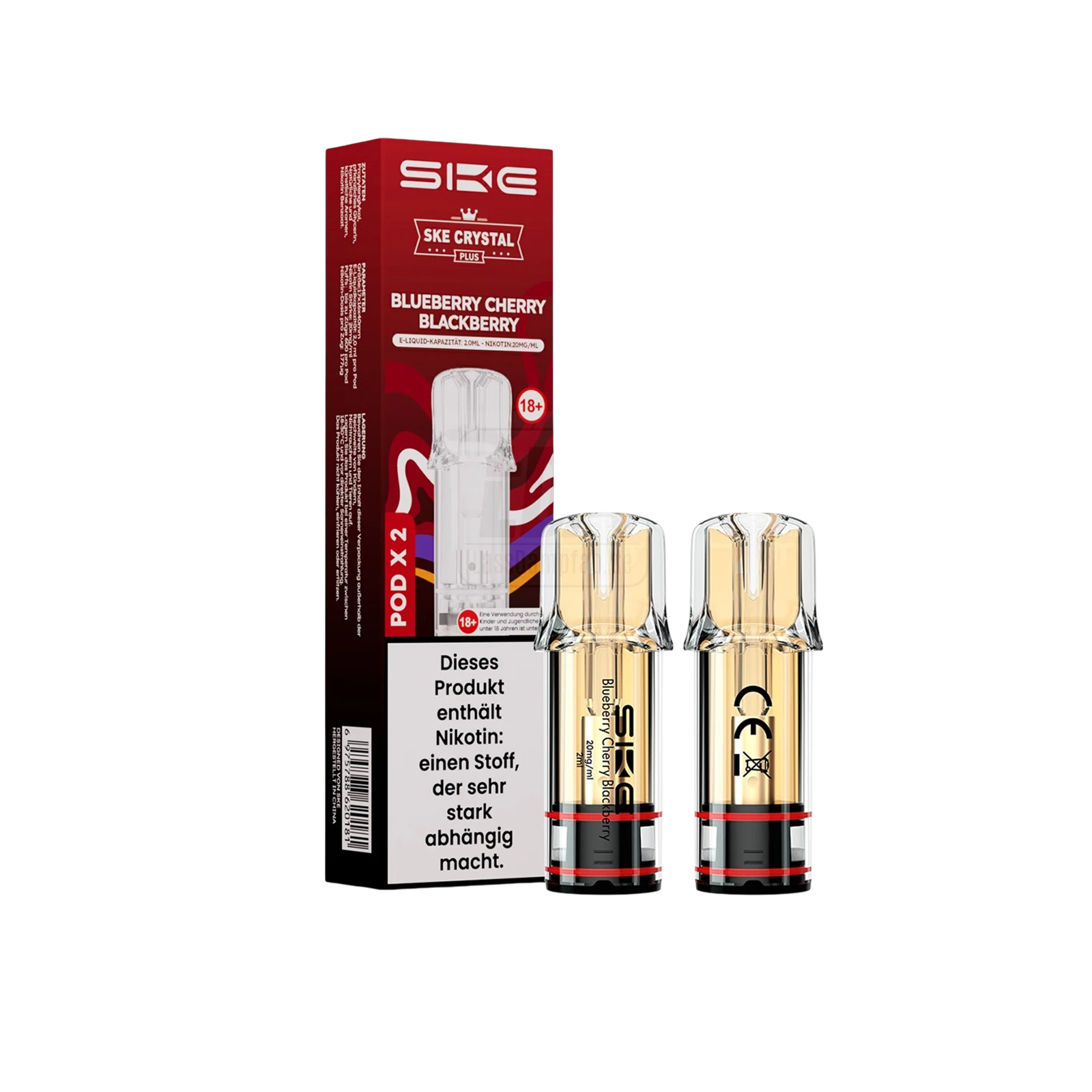 SKE - Crystal PLUS - Prefilled Pods - Blueberry Cherry Blackberry - 2 pcs.