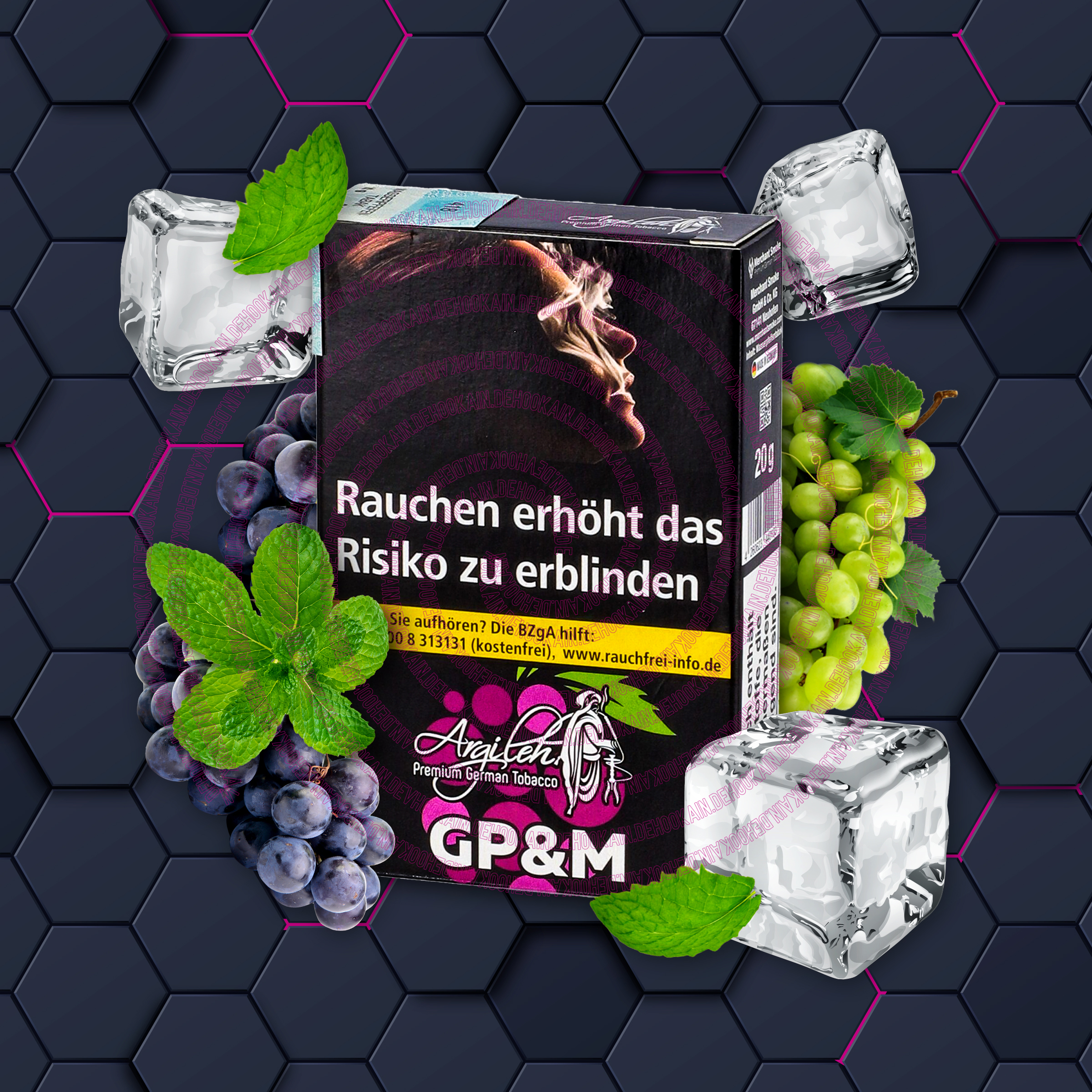 Argileh - Grayp Mnt - 20 g | Alle neuen Tabak Sorten g&uuml;nstig online kaufen - Hookain Shisha-Onlineshop-1