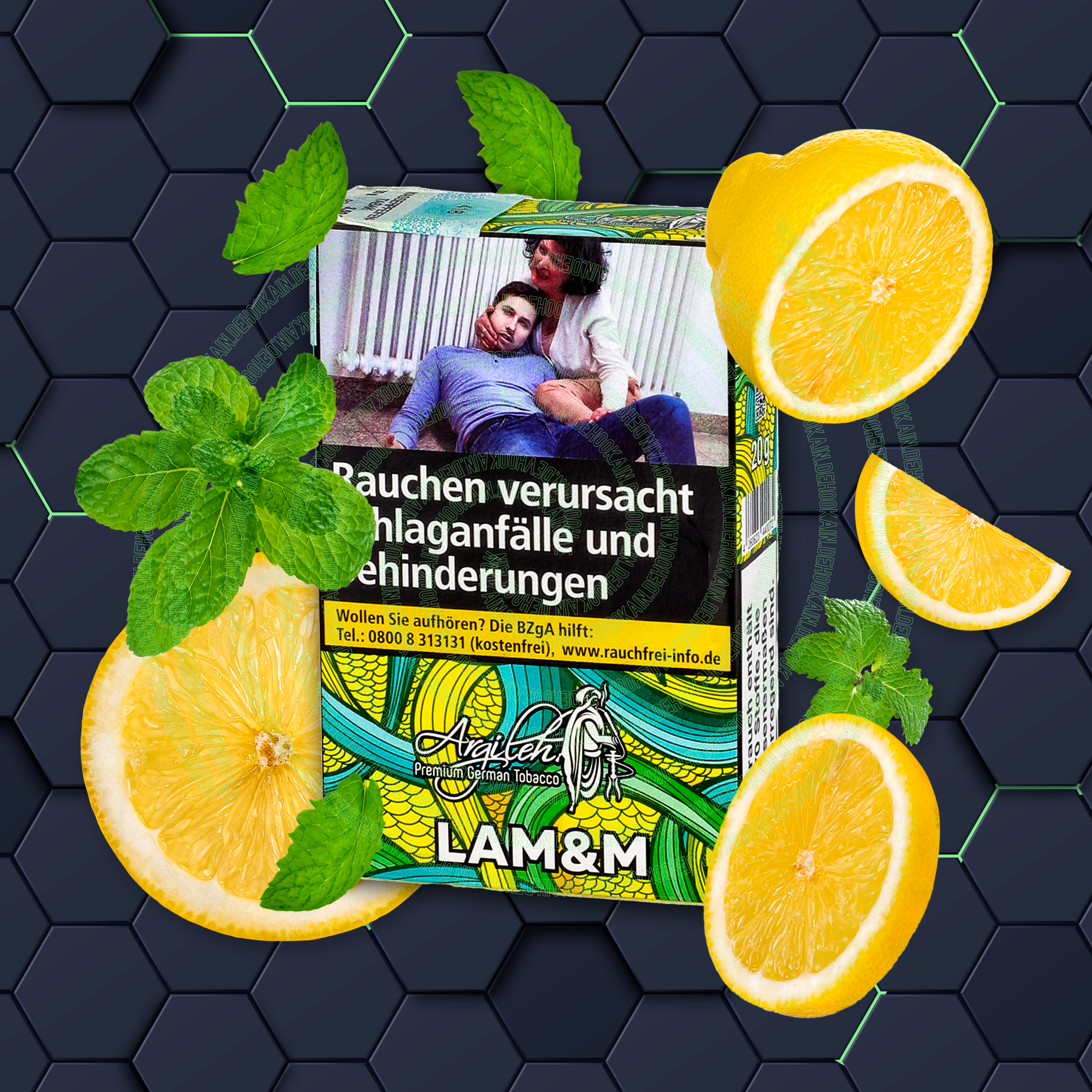 Argileh - Laymon Mnt - 20 g | Alle neuen Tabak Sorten g&uuml;nstig online kaufen - Hookain Shisha-Onlineshop-1