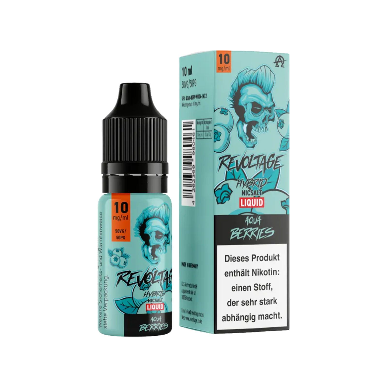 Revoltage - E-Liquid - Nikotinsalz - Aqua Berries - 10 ml - 10 mg 2