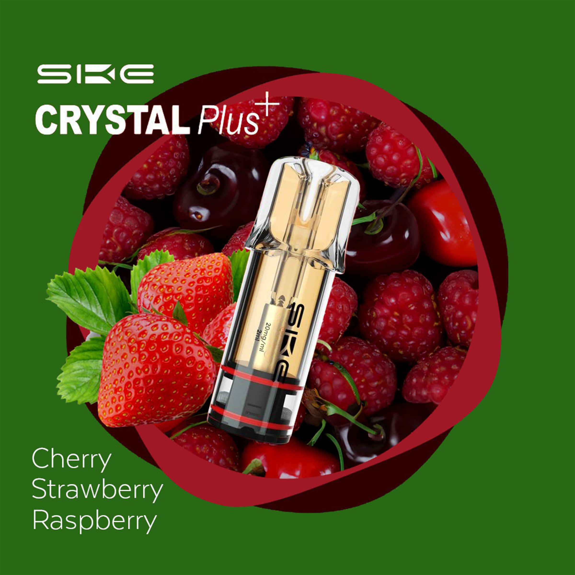 SKE Crystal PLUS Prefilled Pods - Cherry Strawberry Raspberry kaufen