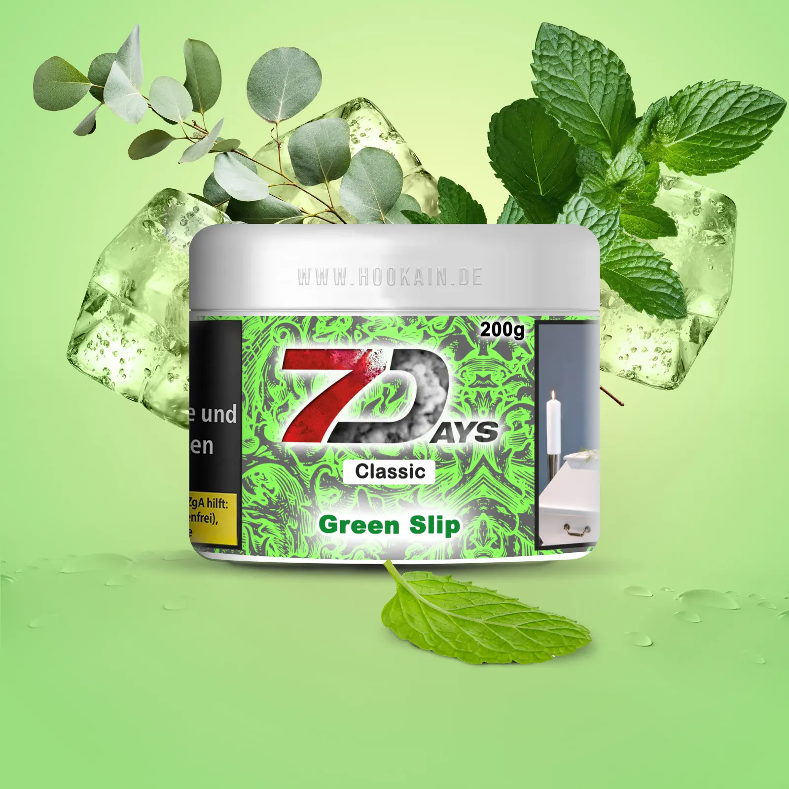 7Days GreenSlip Shisha Tabak – Minze, Ice & Eukalyptus