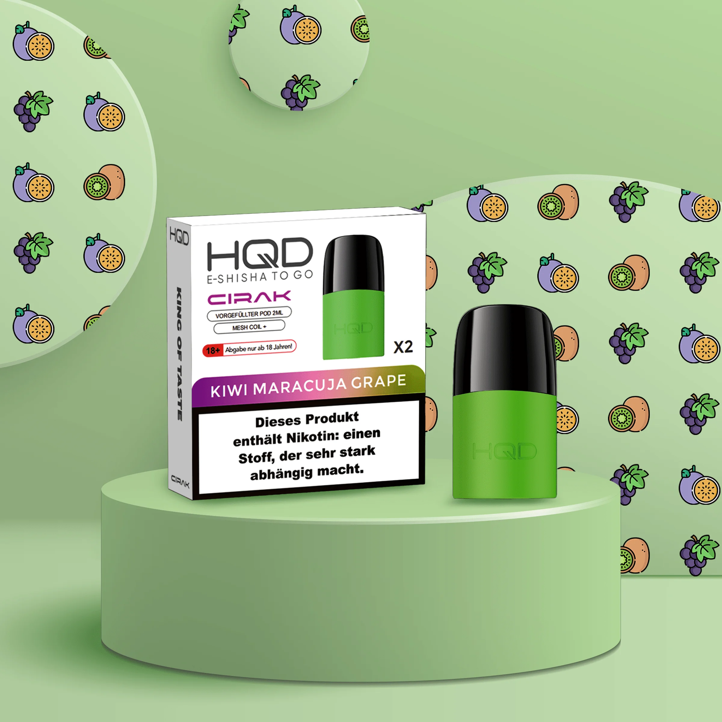 HQD - Cirak - Prefilled Pod - Kiwi Maracuja Grape | E-Liquid günstig kaufen1