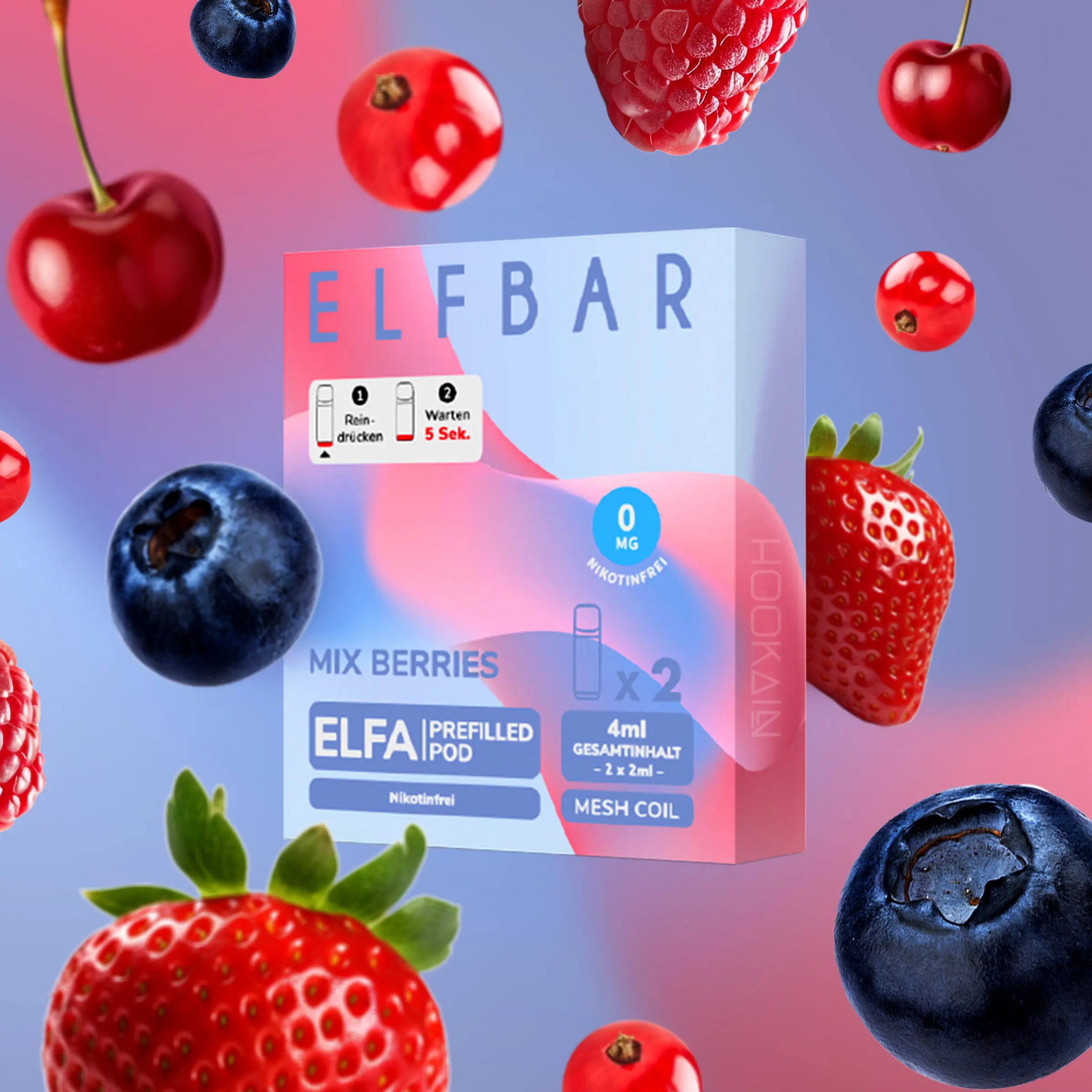 Elf Bar ELFA CP Mix Berries Nikotinfrei | Prefilled Pods günstig bestellen 3