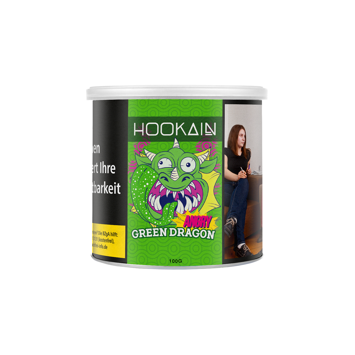 Hookain Angry Green Dragon 100 g Shisha Tabak fruchtig sauer 2