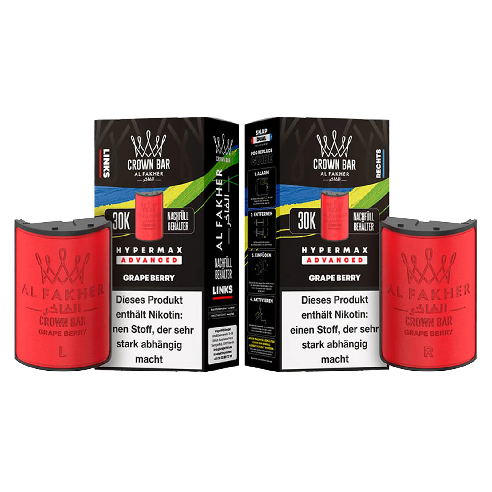 Al Fakher - Crown Bar - Hypermax - Advanced - 30K - Grape Berry 3 Al Fakher - Crown Bar - Hypermax - Advanced - 30K - Grape Berry 3