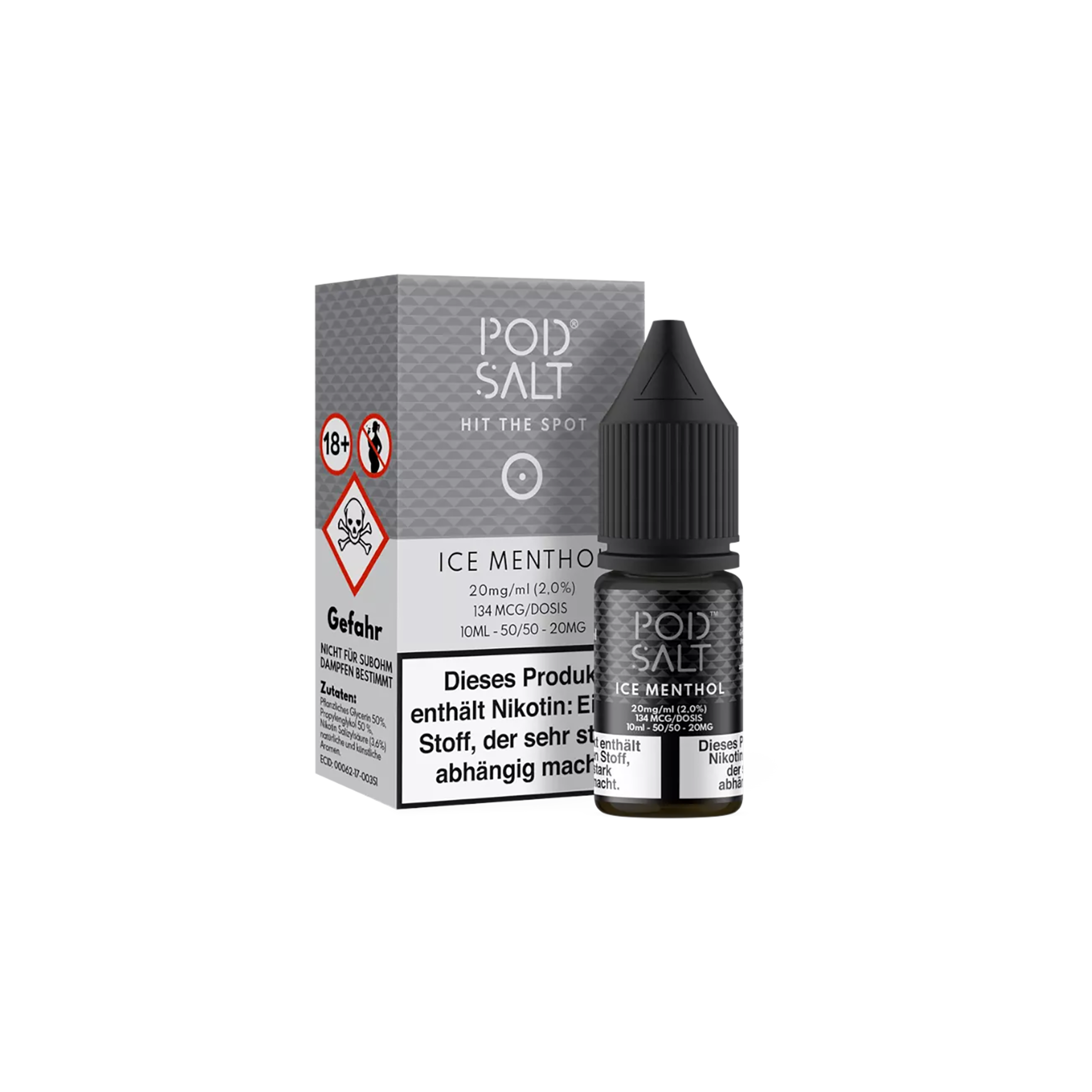 Pod Salt - E-Liquid - NicSalt - Ice Menthol - 10 ml - 20 mg
