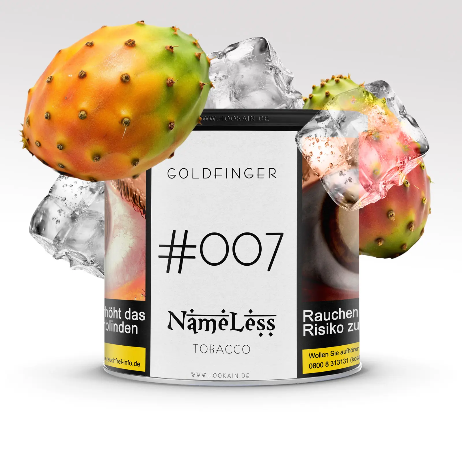 Nameless #007 Goldfinger 200 g Shisha Tabak – Kaktus Ice Aroma 1