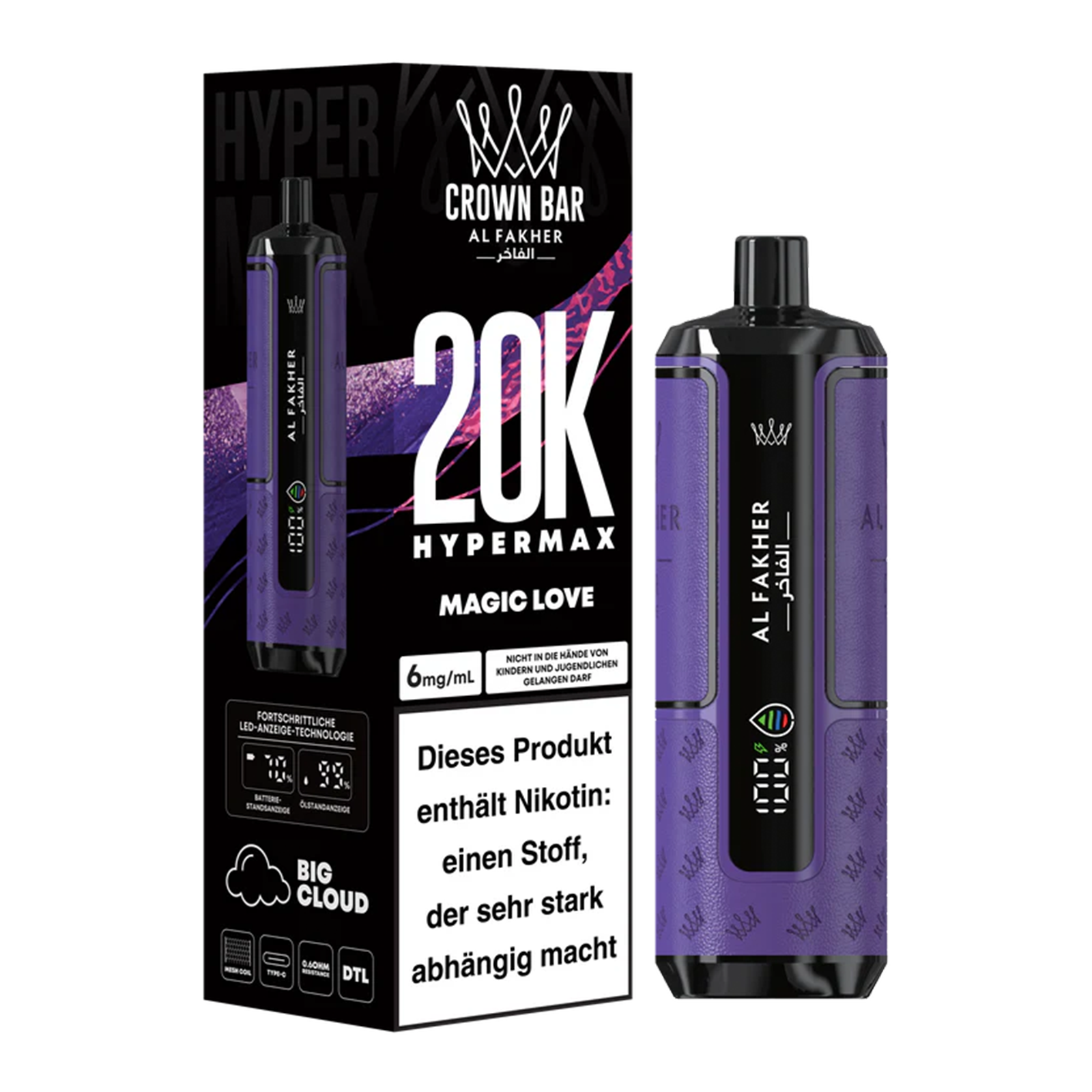 Al Fakher - Crown Bar - Hypermax - 20k - Magic Love 2
