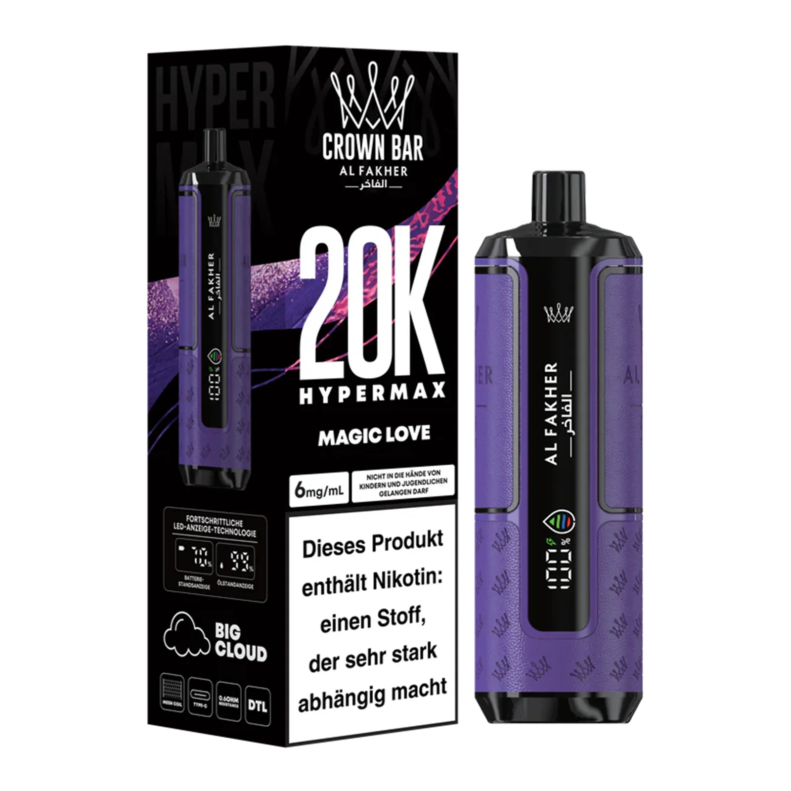 Al Fakher - Crown Bar - Hypermax - 20k - Magic Love 2