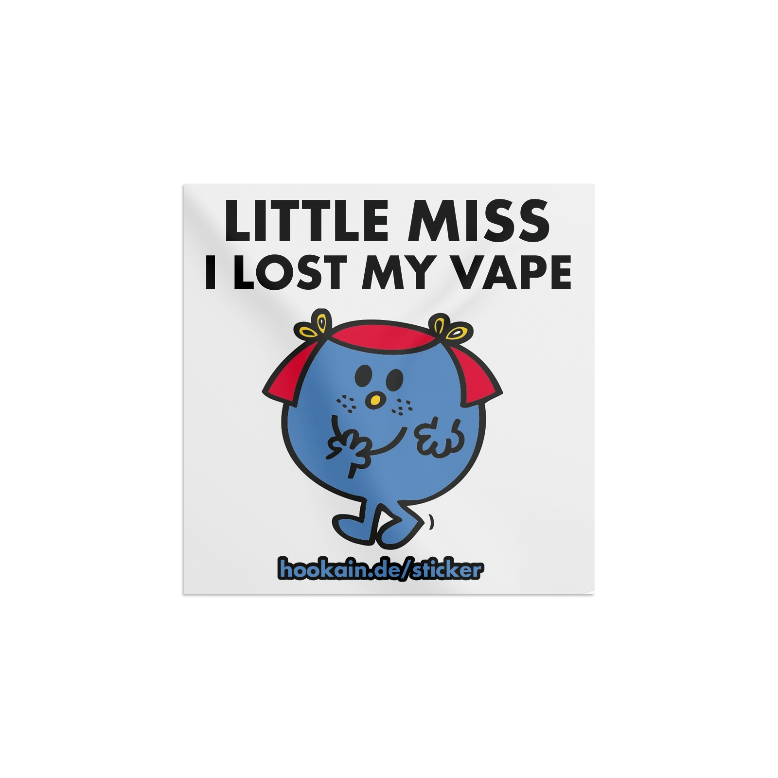 Hookain - Sticker - Little Miss I Lost my Vape - 7.4 x 7.4 cm - lustiger Vape Aufkleber