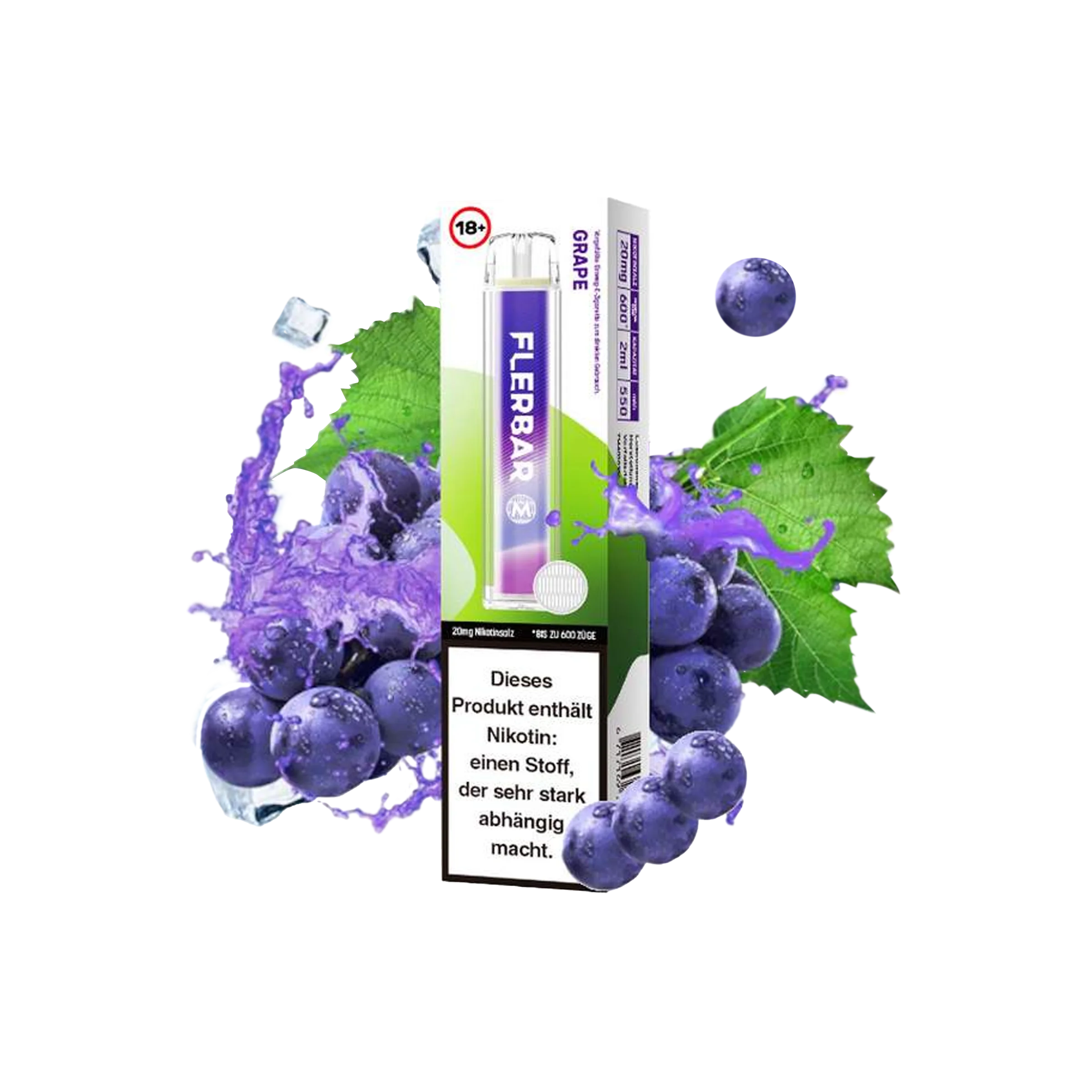 Flerbar - Vapestick - Grape - E-Shisha | alle Sorten günstig kaufen