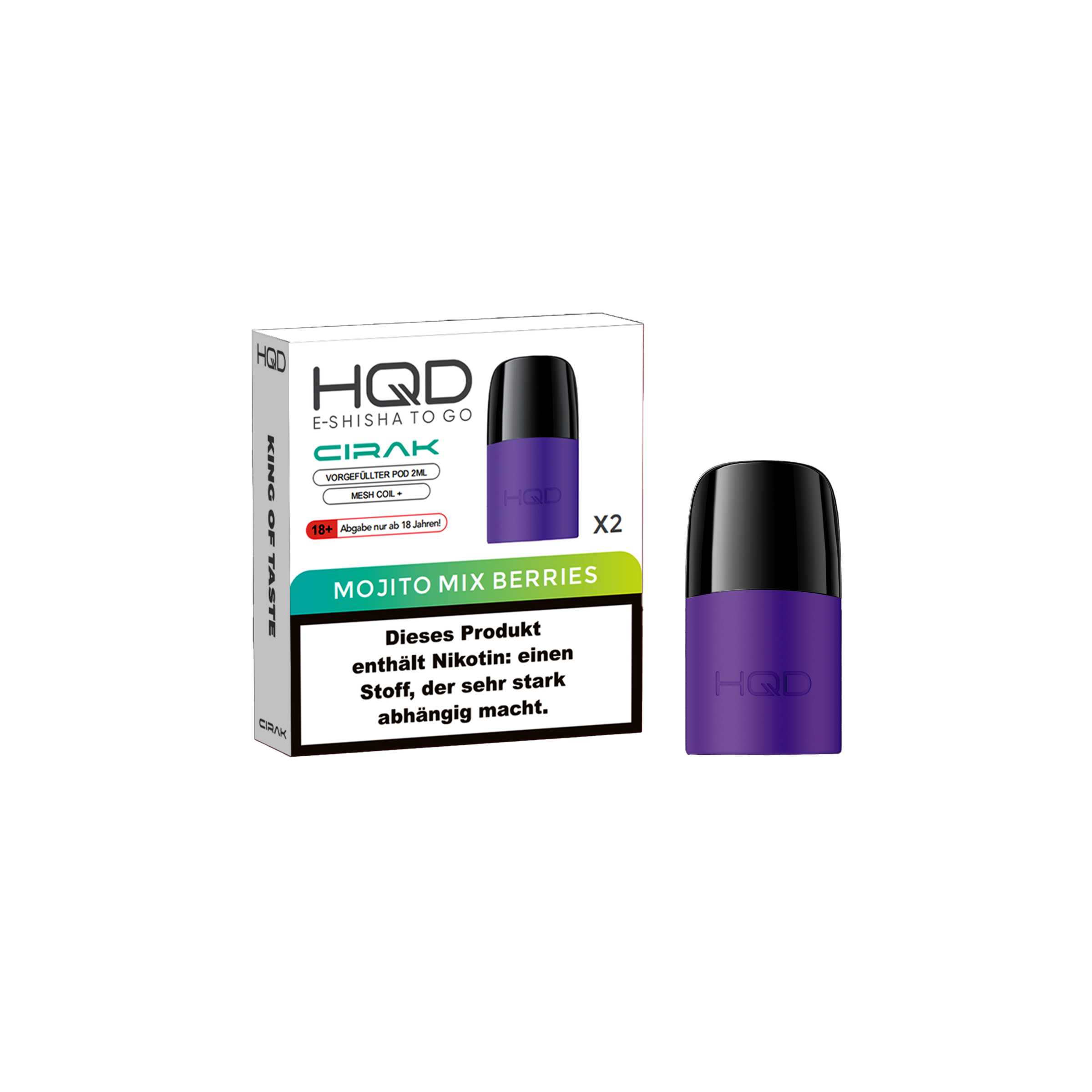 HQD - Cirak - Prefilled Pod - Mojito Mix Berries | E-Liquid Vape Sorten g&uuml;nstig kaufen2
