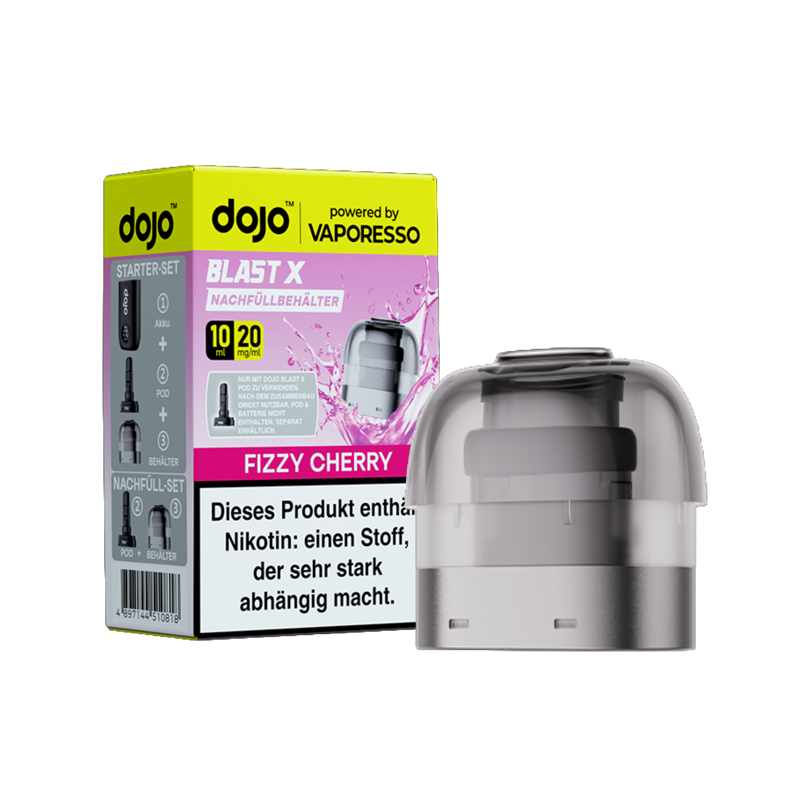 Vaporesso - Dojo Blast X - Pod 10ml - Fizzy Cherry - 20mg1