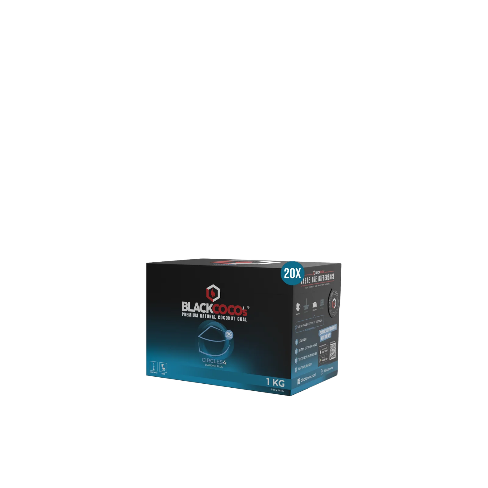 Blackcoco's Naturkohle Circles 4 20 kg | Premium Shisha-Kohle kaufen 2