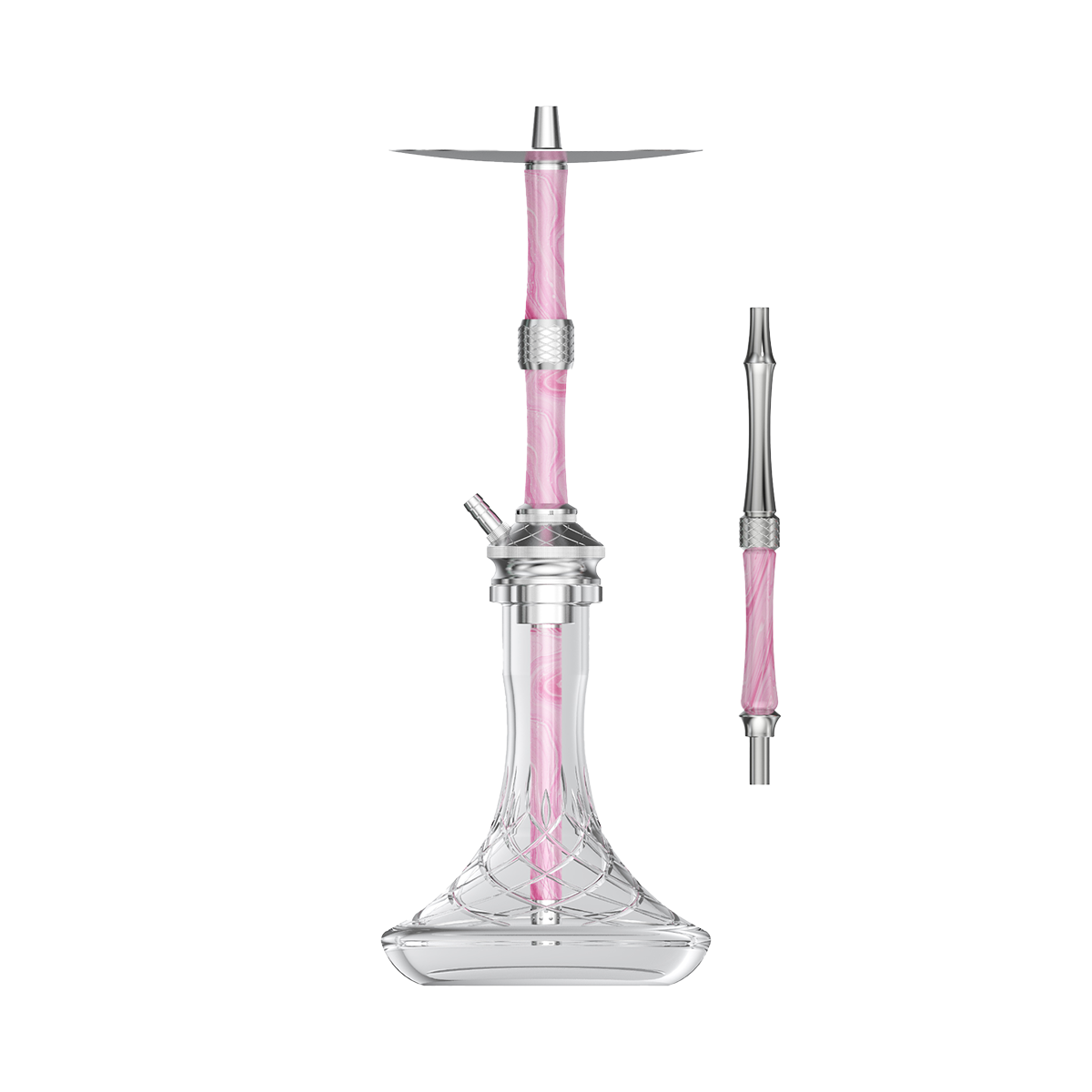 NZ Shisha - BUTTERFLY - silver/pink/white