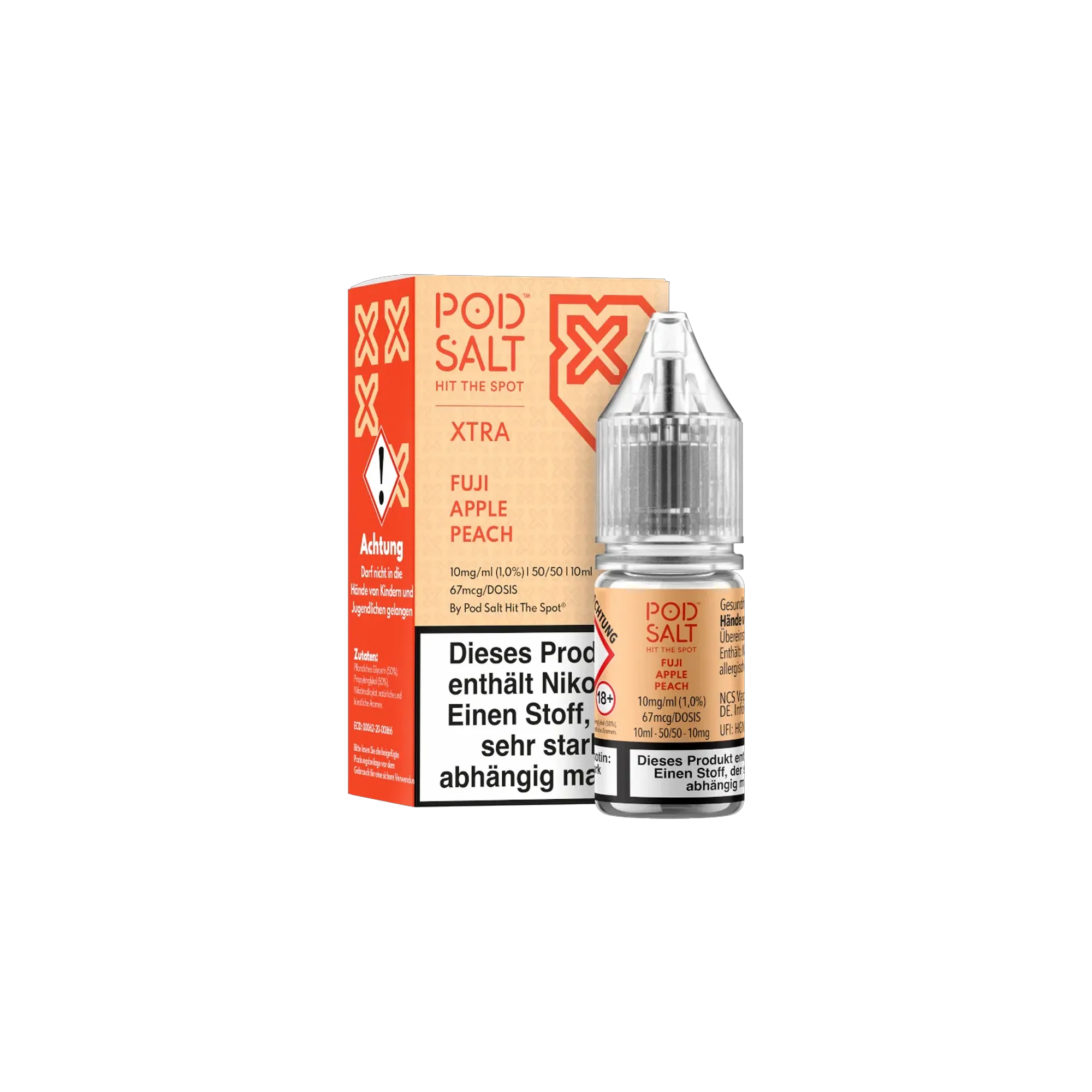 Pod Salt Xtra Nikotinsalz E-Liquid Fuji Apple Peach 10 ml mit 10 mg günstig bestellen 2