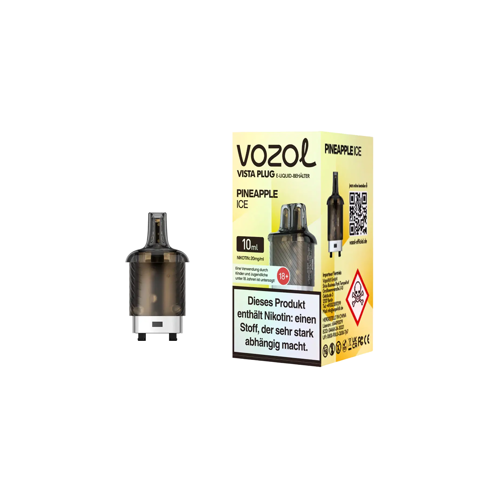 Vozol Vista Plug Pineapple Ice 10 ml Pod – 15.000 Züge