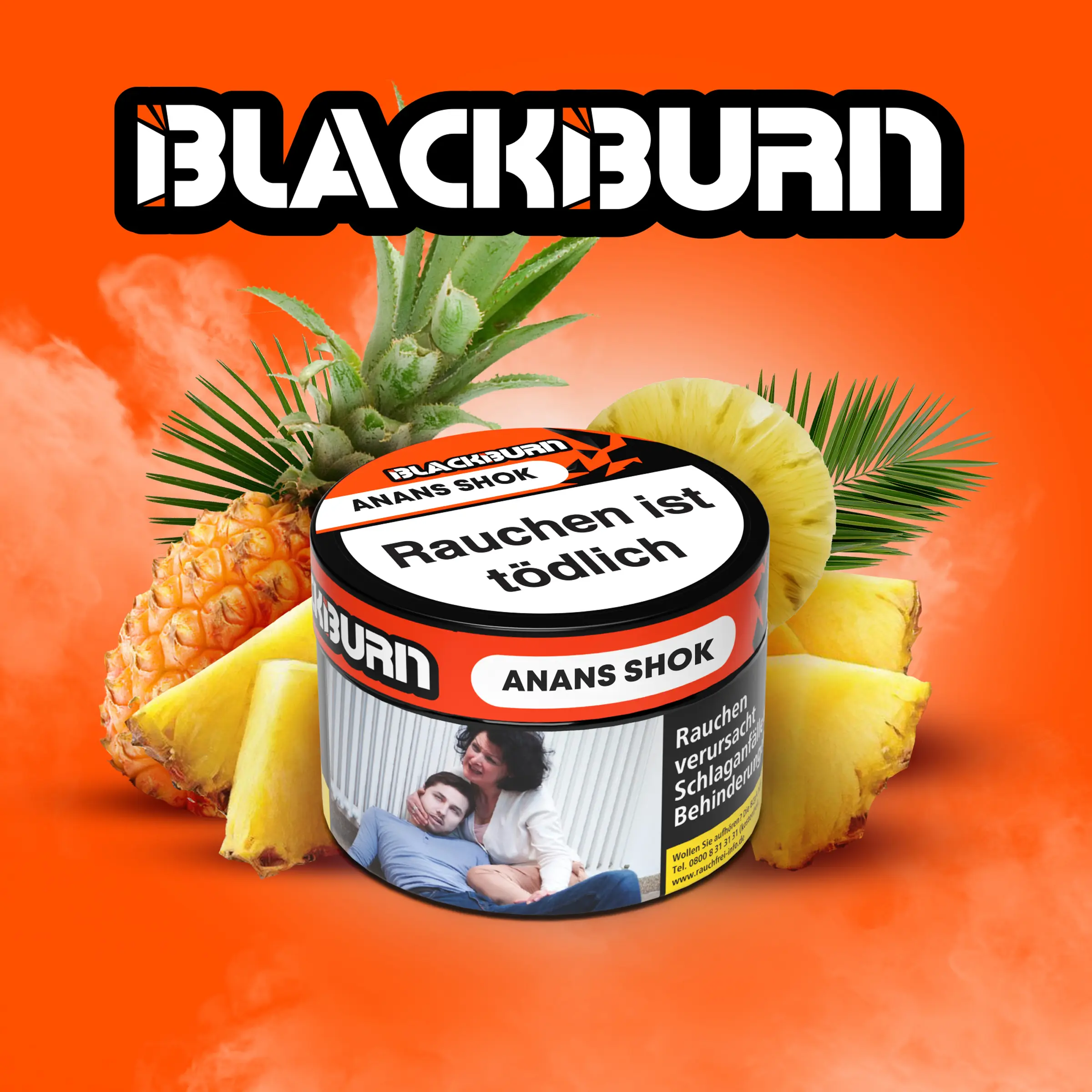 shok ananasBlackburn - Shok - Anans - 25g  | Burley Shishatabak 1