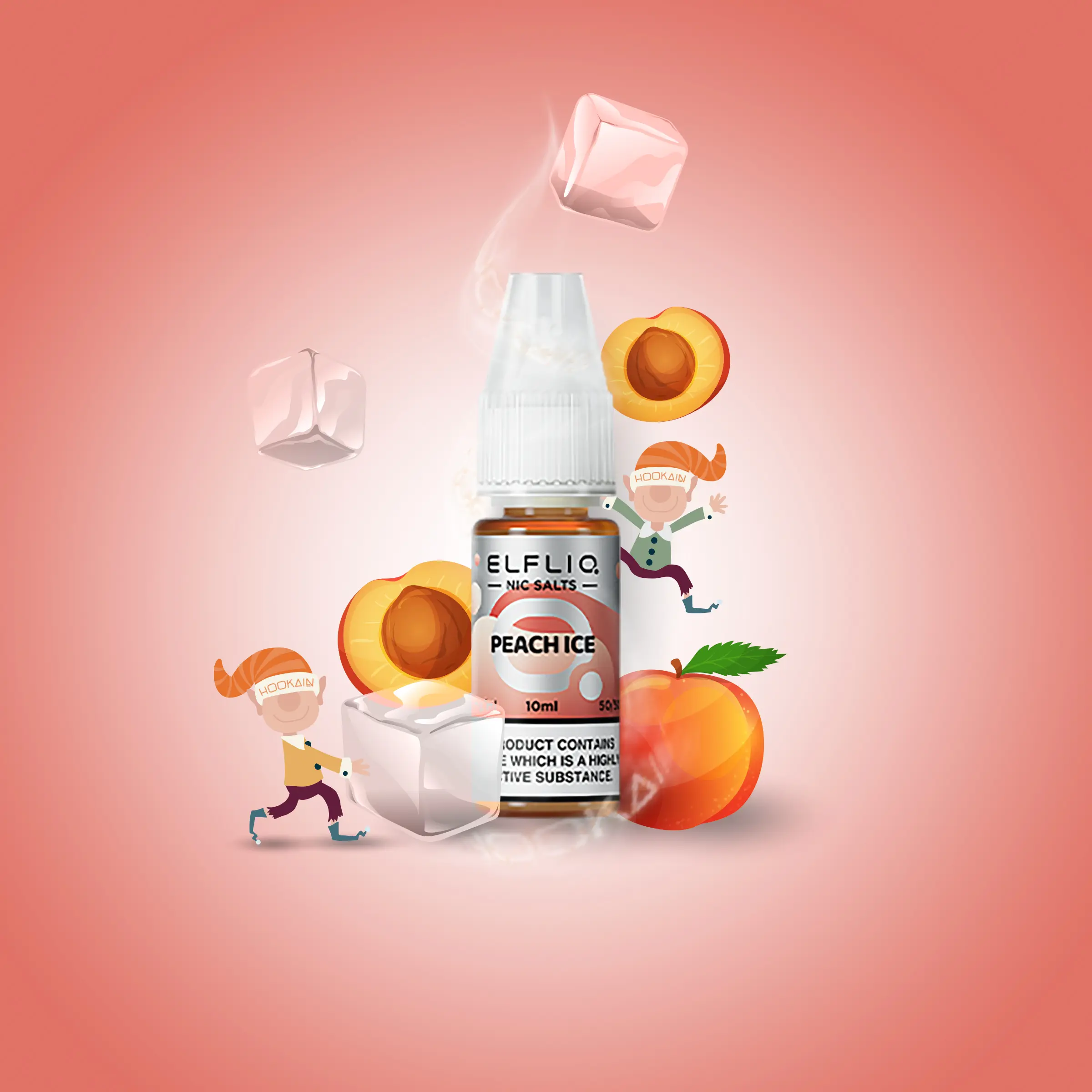 ElfliQ - Peach Ice - 10 mg | E-Zigaretten Liquid von Elf Bar kaufen1