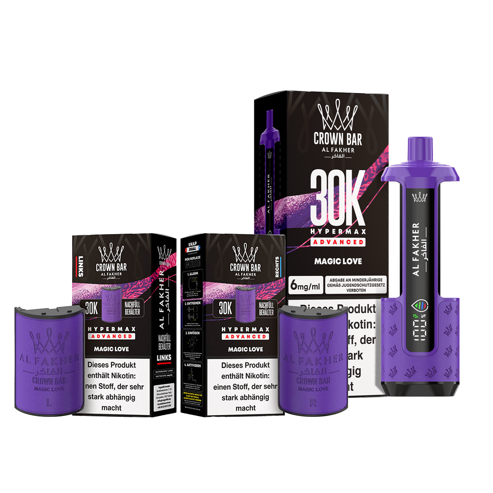 Al Fakher - Crown Bar - Hypermax - Advanced - 30K - Magic Love 1
