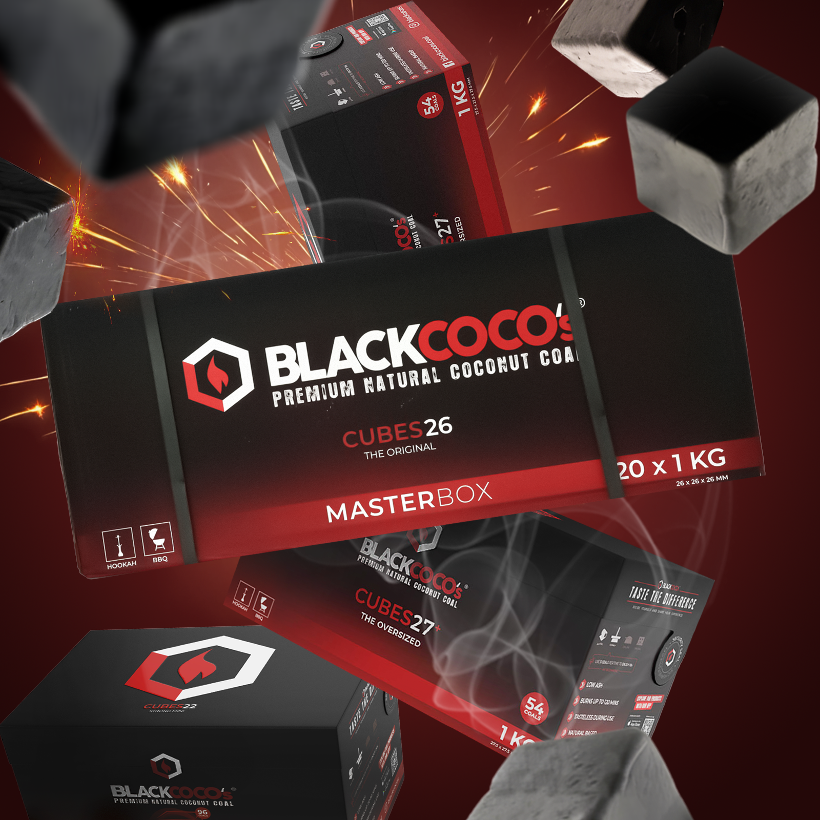 BLACKCOCO's Cubes 22 20 kg | Premium Naturkohle bestellen 1