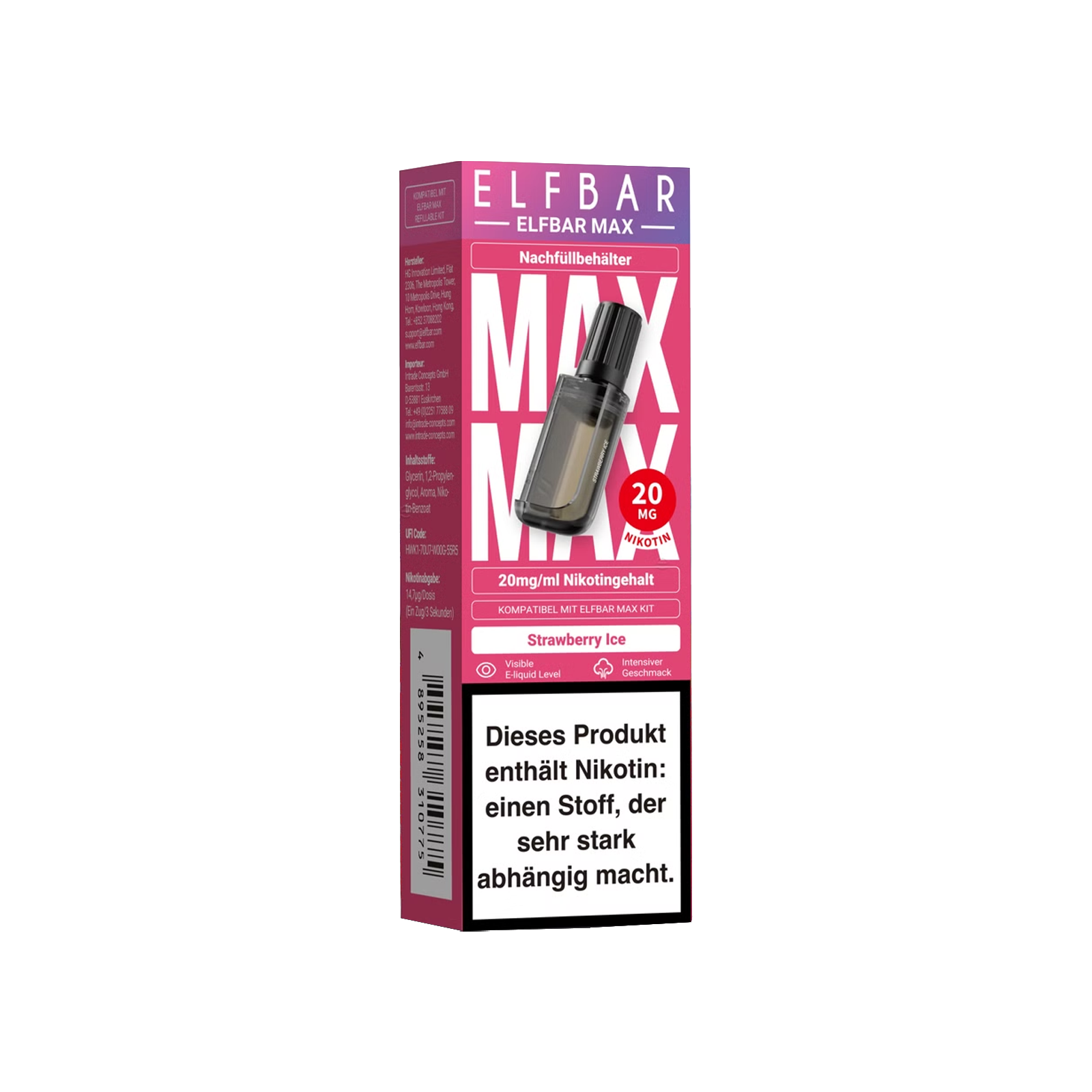 Elf Bar - Max - Pod - Strawberry Ice - 20 mg 2