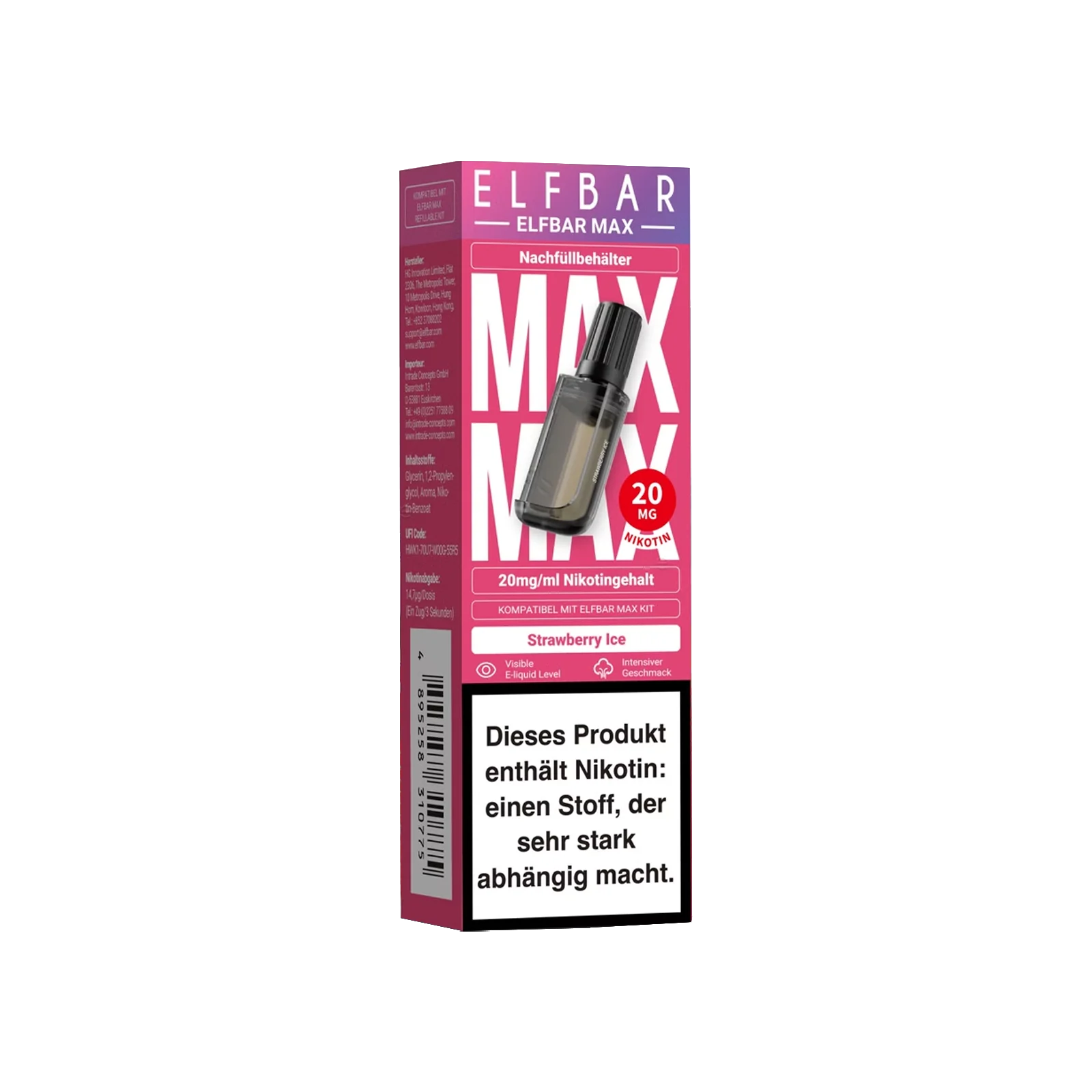 Elf Bar - Max - Pod - Strawberry Ice - 20 mg 2