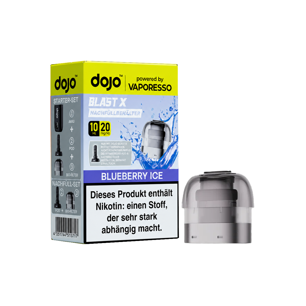 Vaporesso Dojo Blast X Blueberry Ice 10ml Pod 1